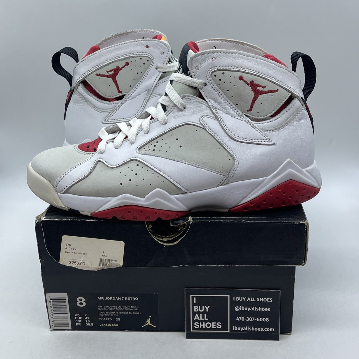 Size 8 - Air Jordan 7 Retro 2015 Hare (304775-125)