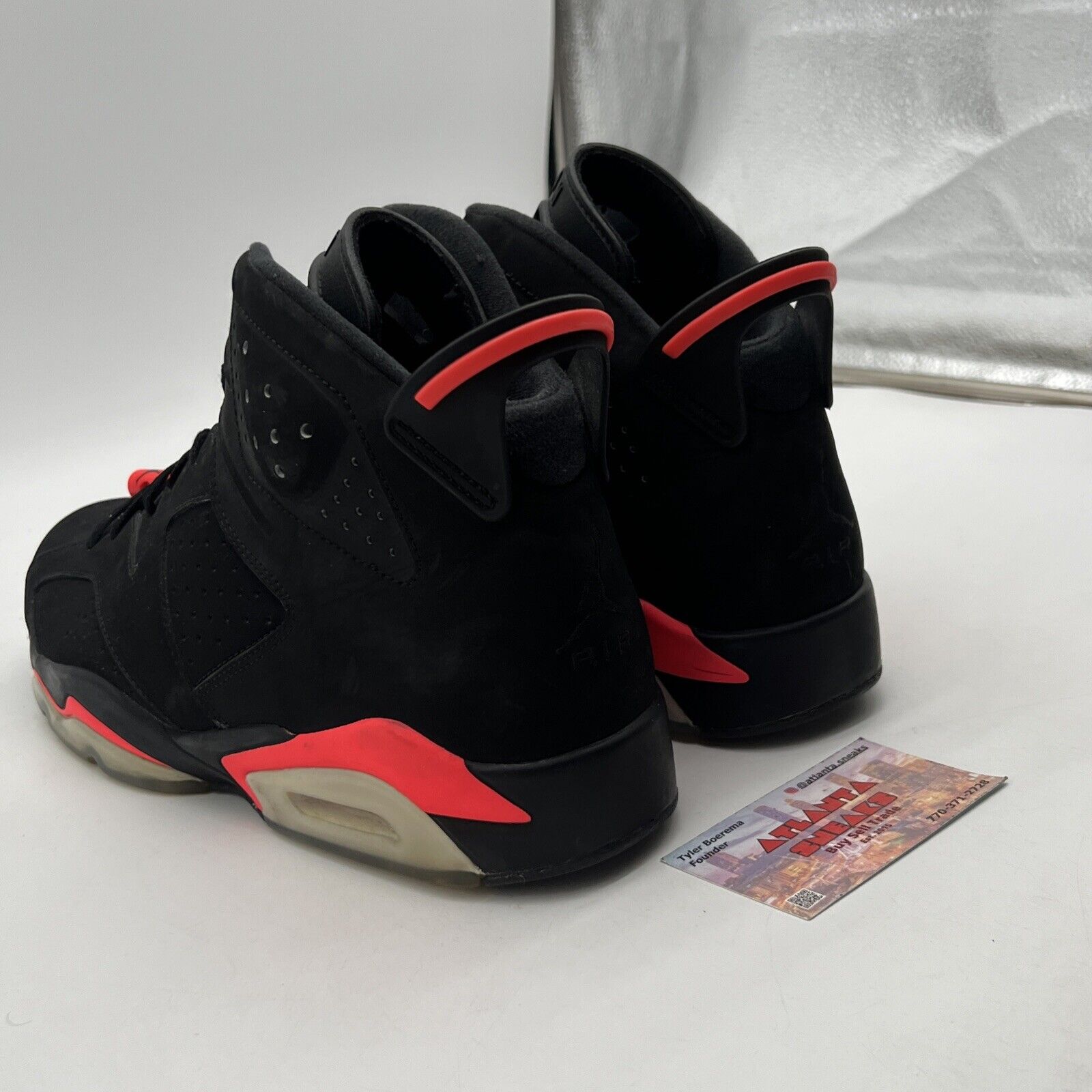 Size 11 - Jordan 6 Retro Infrared Black 2014 Black Red (384664-023)