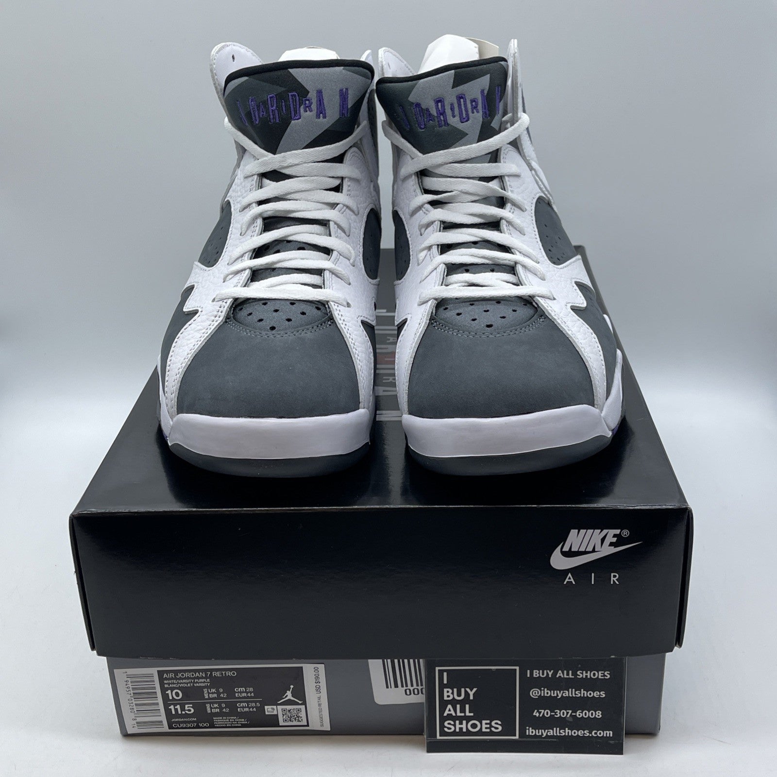 Size 10 - Air Jordan 7 Retro Flint Grey White Suede Leather (CU9307-100)