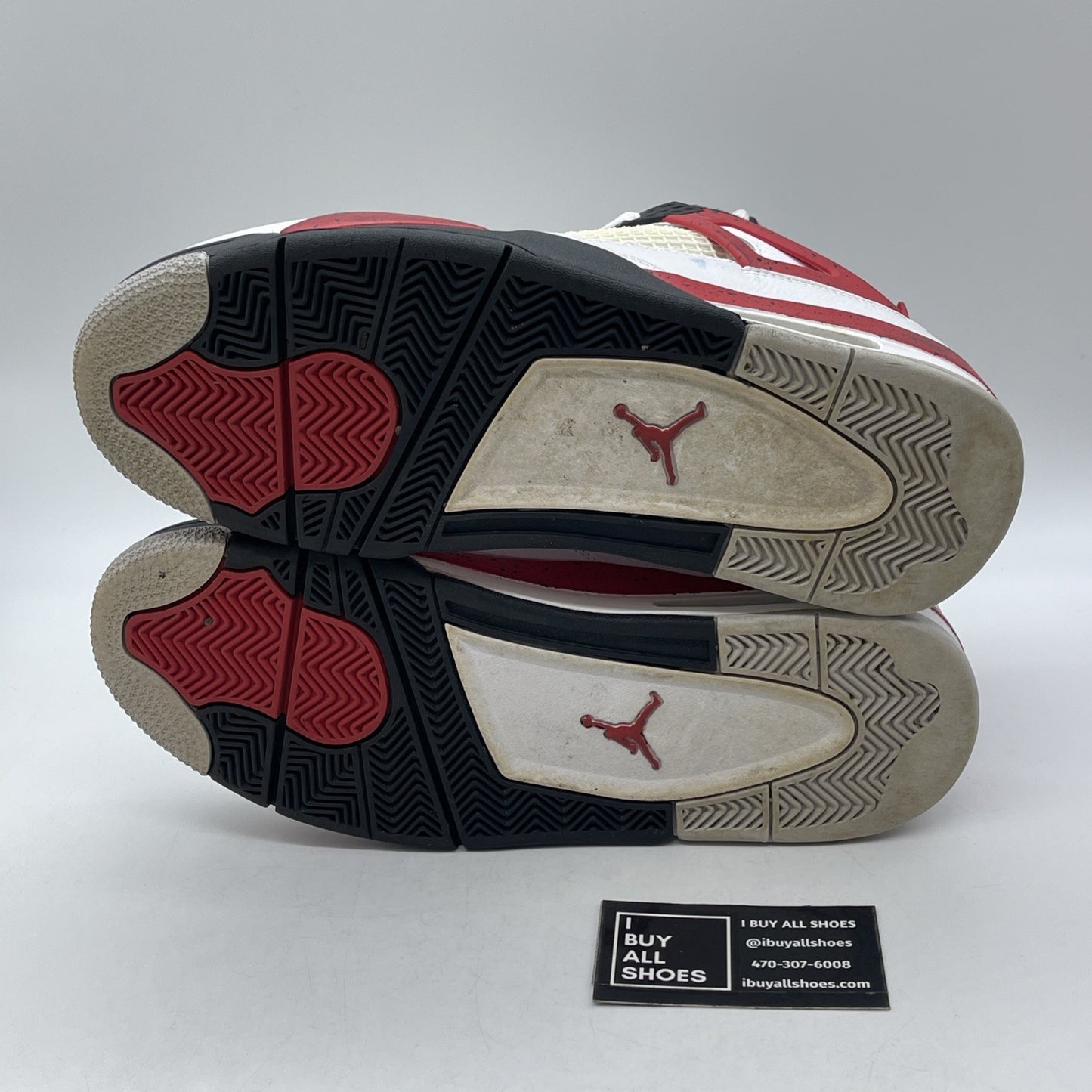 Size 11 - Air Jordan 4 Retro Mid Red Cement White Black Leather (DH6927-161)