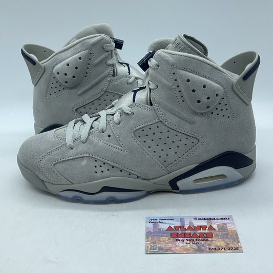 Size 8.5 - Jordan 6 Retro Mid Georgetown Grey Blue White Suede (CT8529-012)