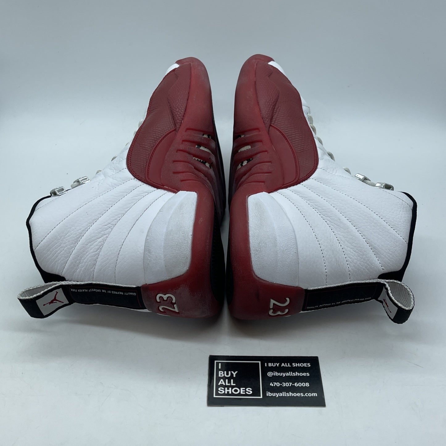 Size 13 - Air Jordan 12 Retro 2009 Cherry Red White Black Leather (130690-110)
