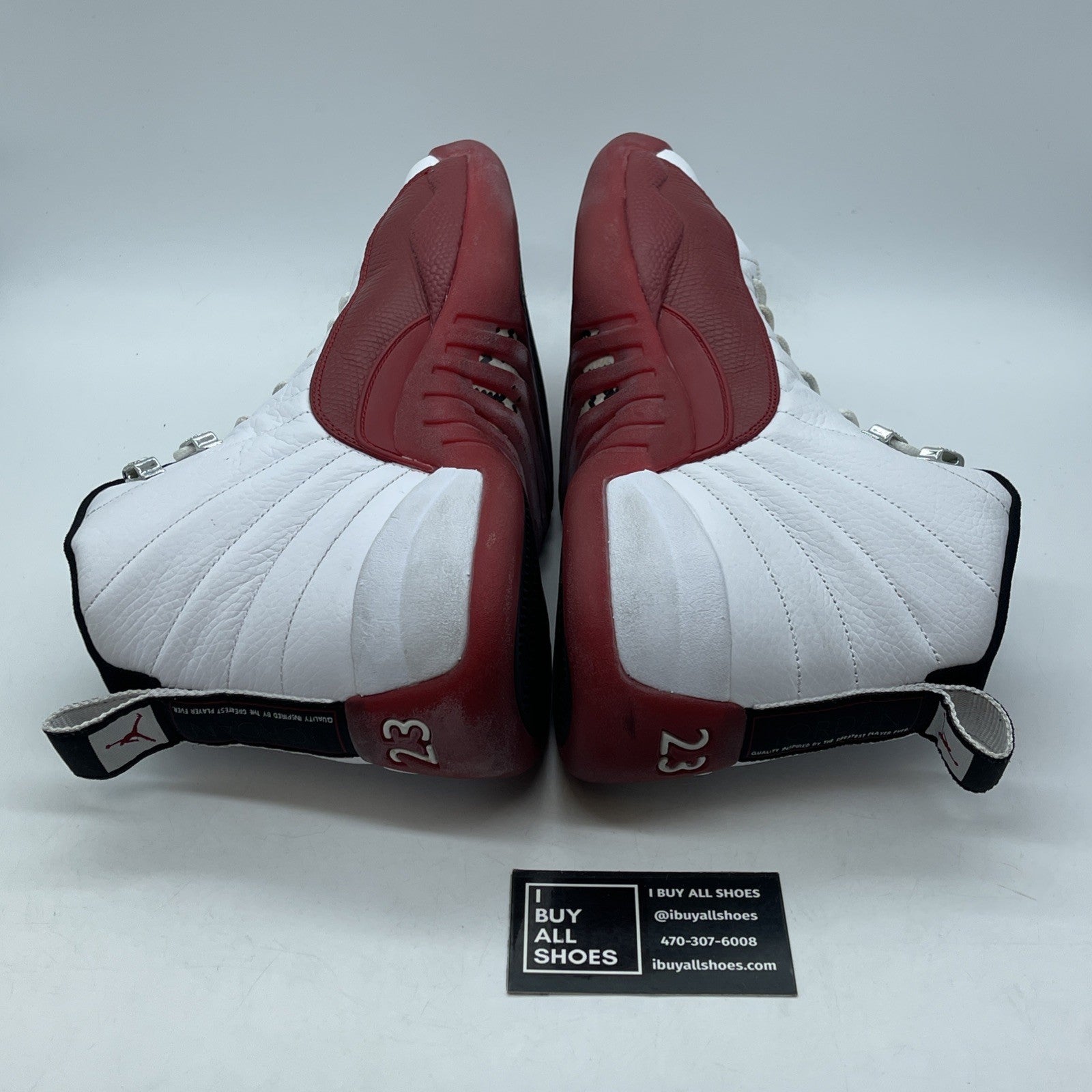 Size 13 - Air Jordan 12 Retro 2009 Cherry Red White Black Leather (130690-110)