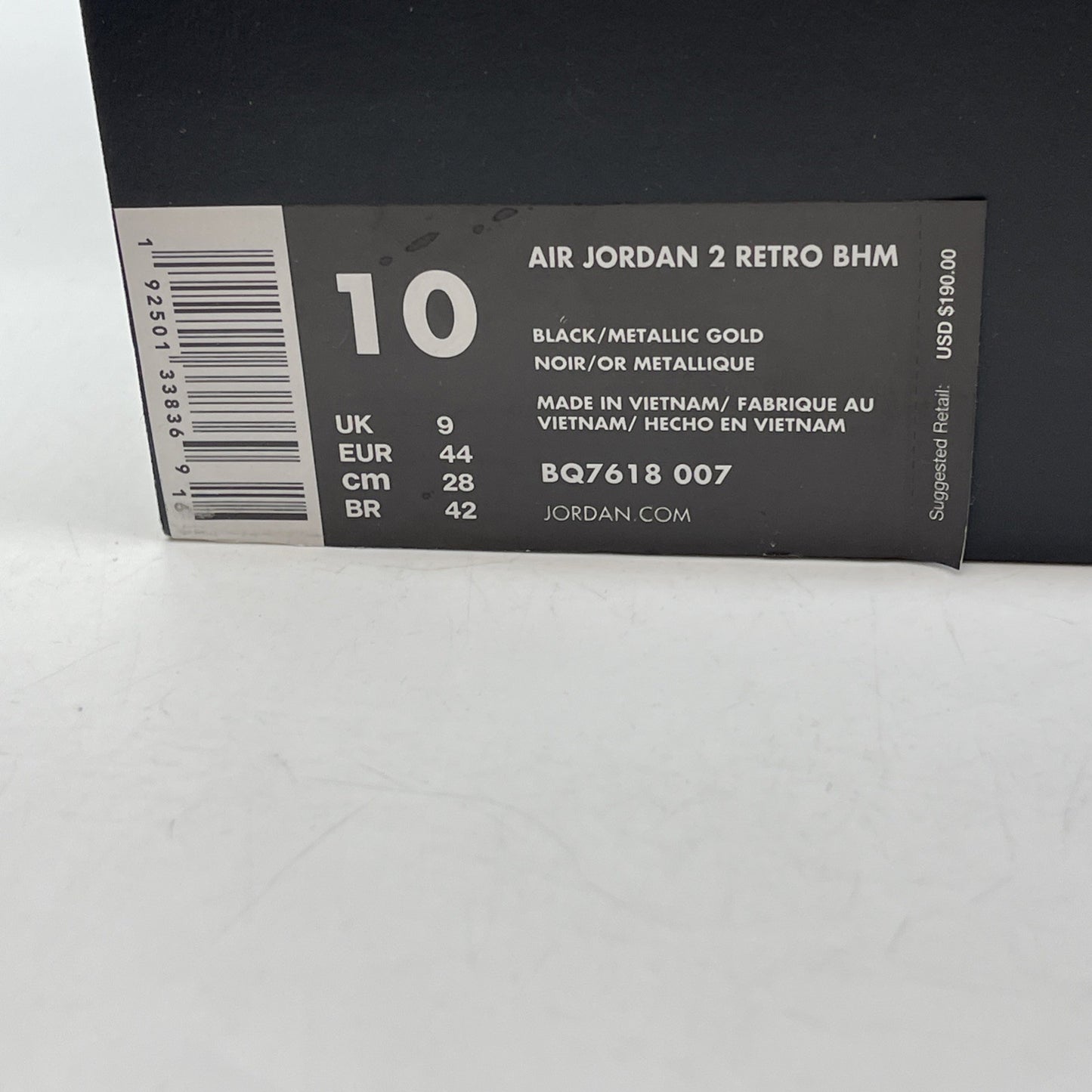 Size 10 - Air Jordan 2 Retro 2019 Black History Month Leather (BQ7618-007)
