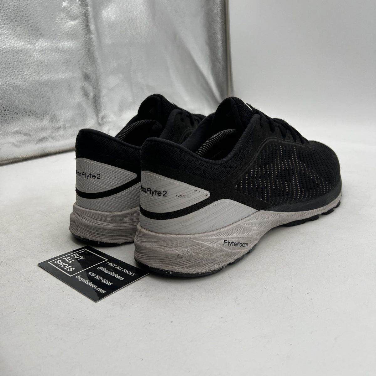Size 11 - ASICS DynaFlyte 2 Black/White (T7D0N)