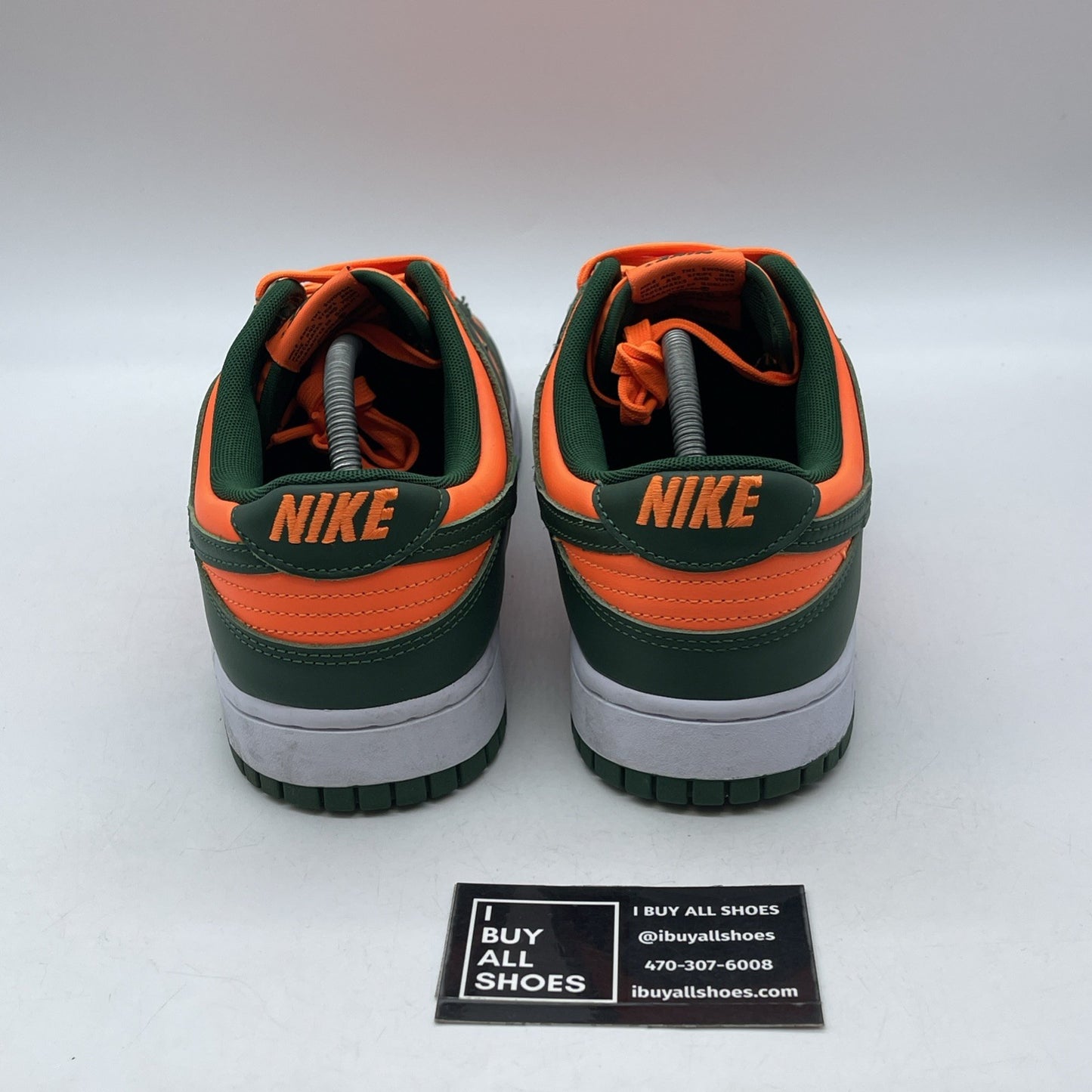 Size 12 - Nike Dunk Low Miami Hurricanes Orange Green Leather (DD1391-300)