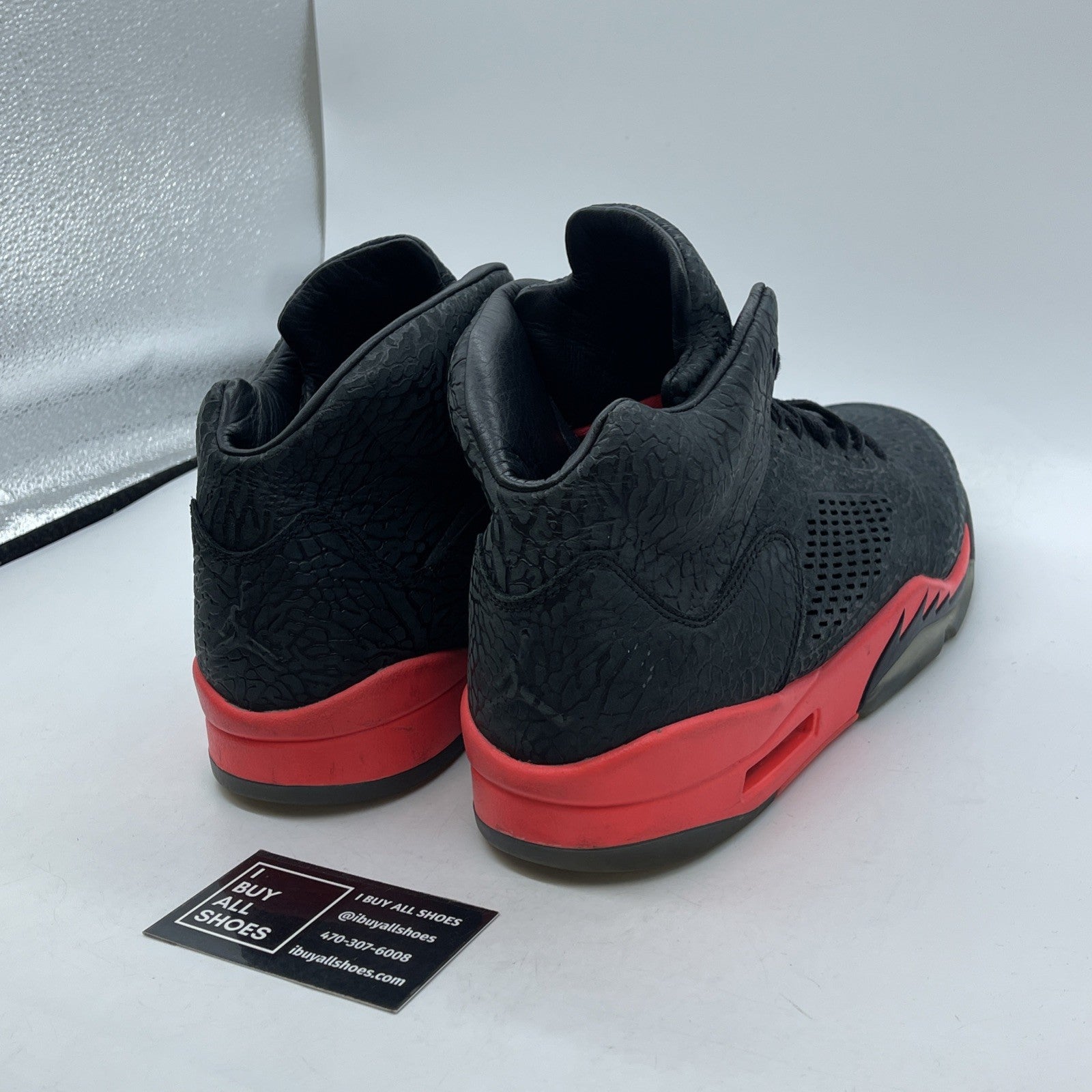 Size 11.5 - Air Jordan 5 Retro 3Lab5 Infrared Black Suede (599581-010)