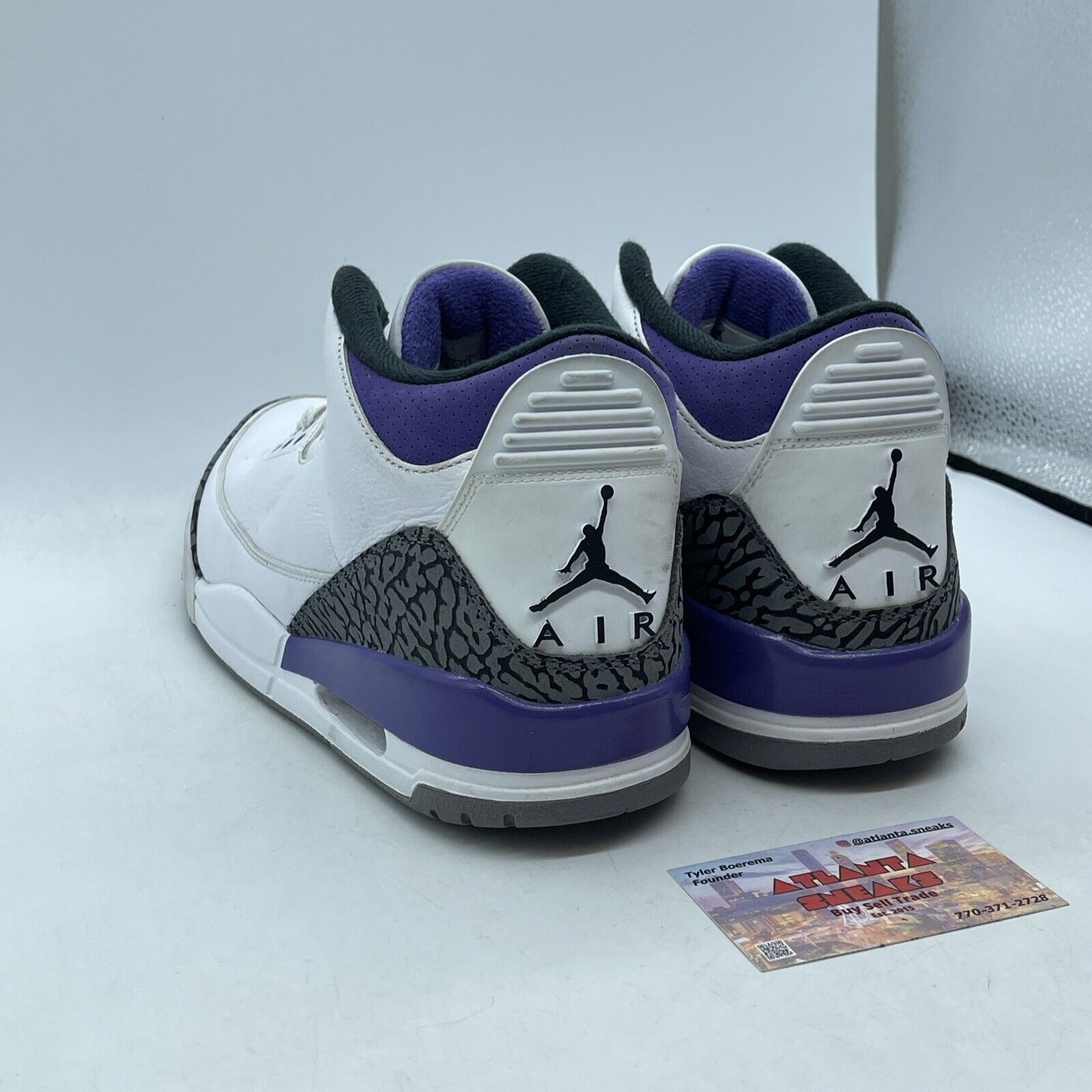 Size 10 - Jordan 3 Retro Mid Dark Iris White Leather Grey Suede (CT8532-105)