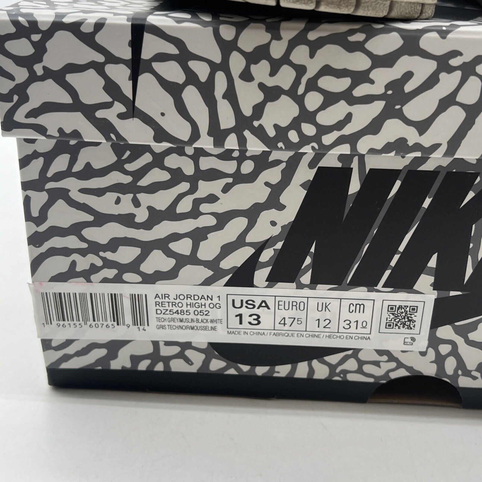 Size 13 - Air Jordan 1 Retro OG Low Black Cement (CZ0790-001)