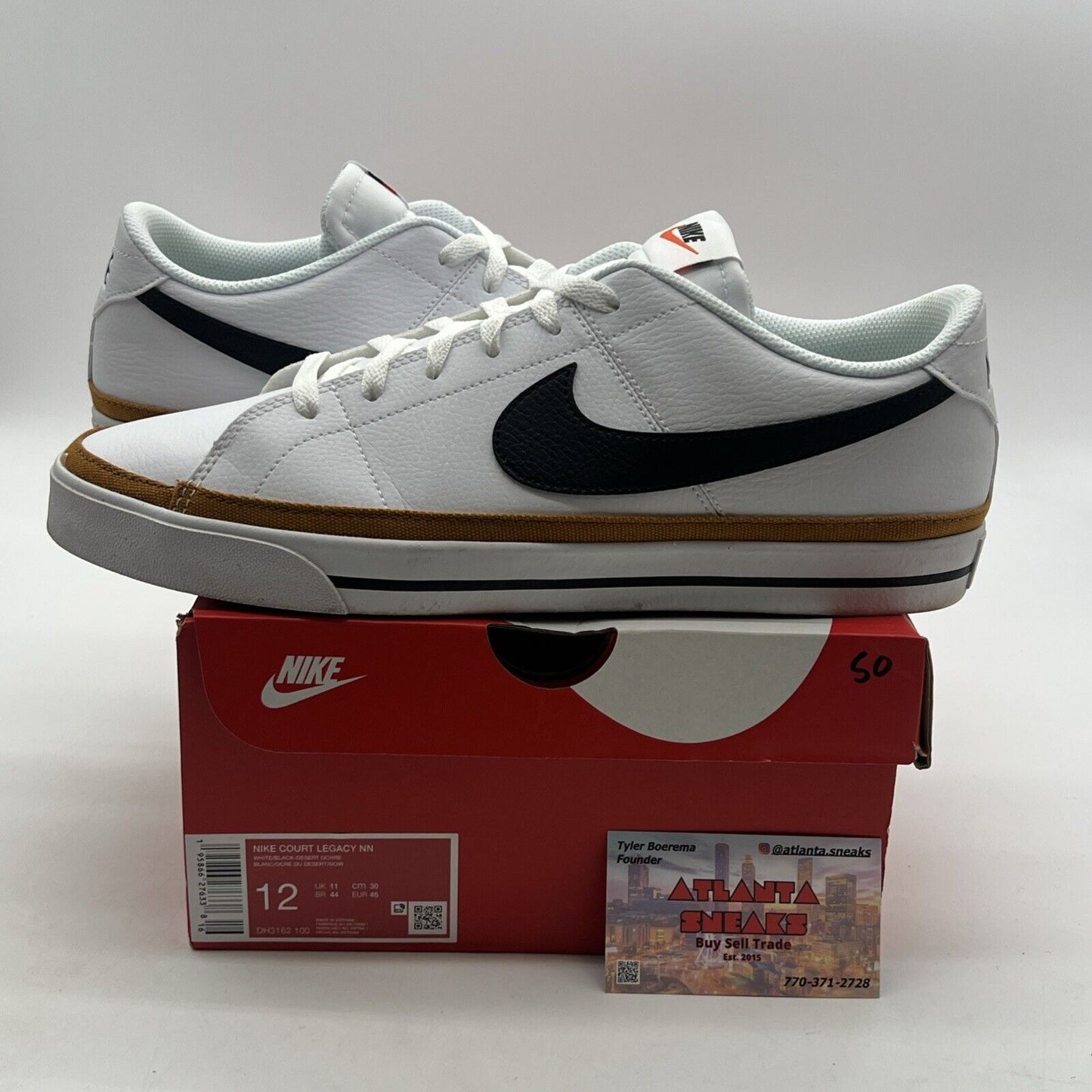 Size 12 - Nike Court Legacy Next Nature White Desert Ochre (DH3162-100)