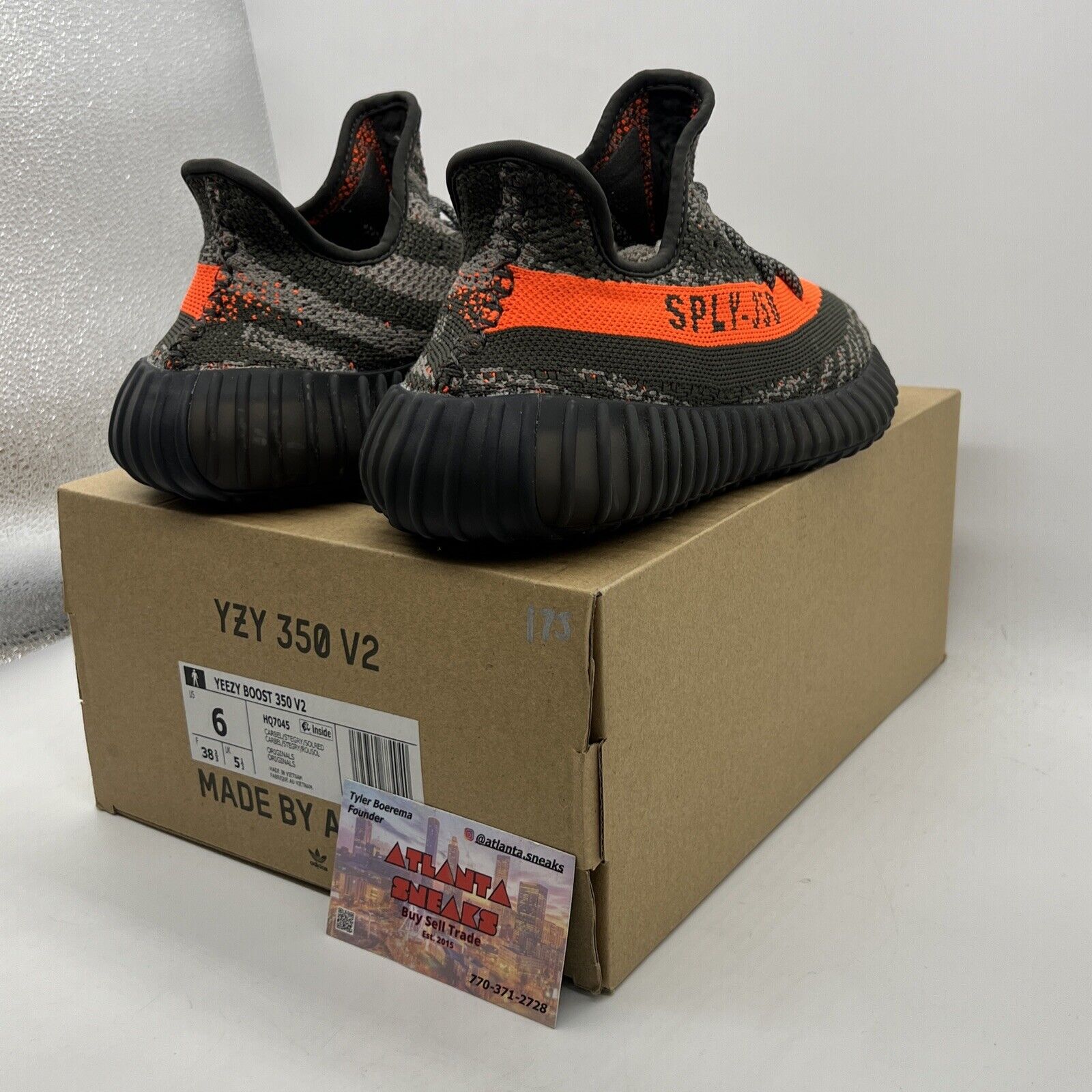 Size 6 - adidas Yeezy Boost 350 V2 Low Carbon Beluga Orange (HQ7045)