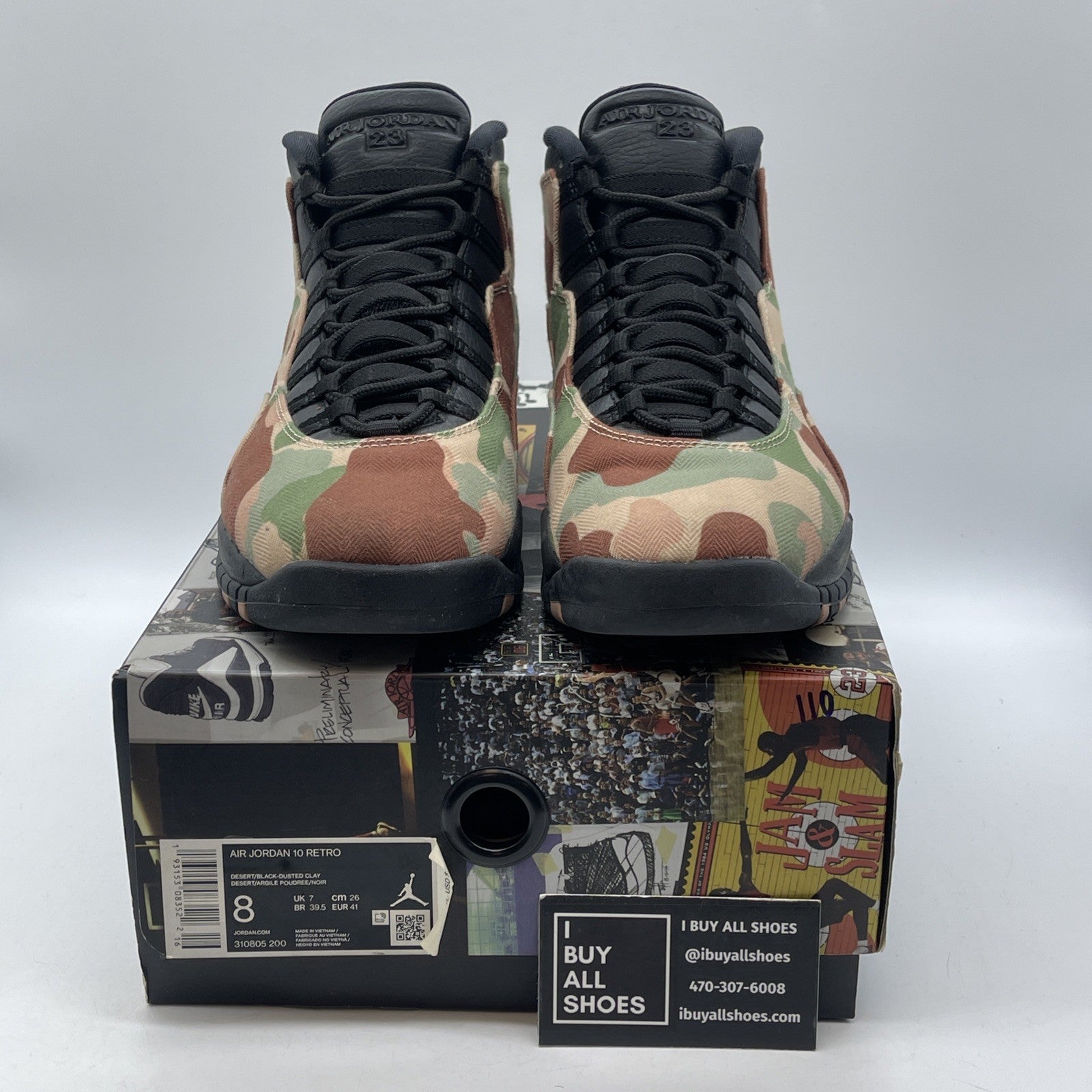 Size 8 - Air Jordan 10 Retro Desert Camo Brown Green Suede (310805-200)