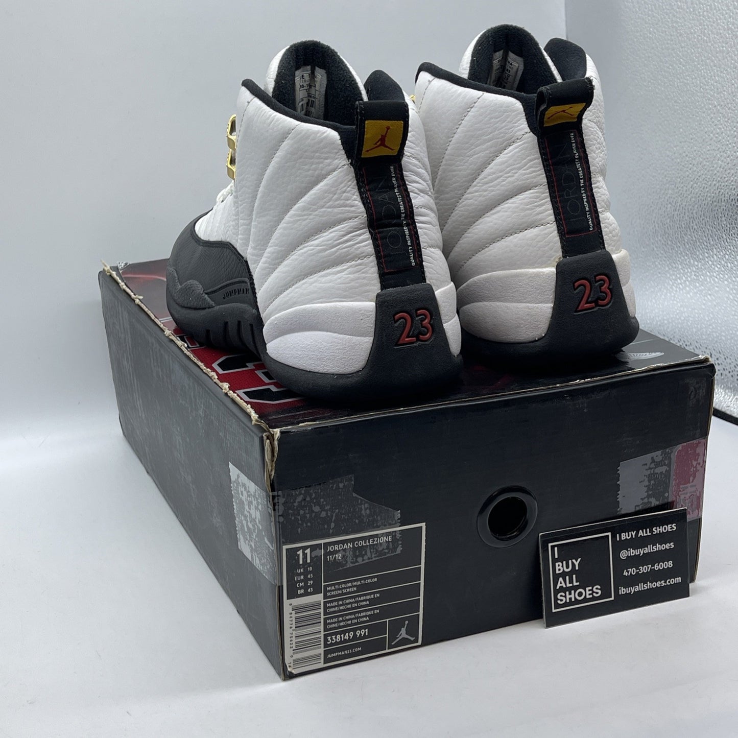 Size 11 - Air Jordan 12 Retro Countdown Pack White Black Suede (130690-109)