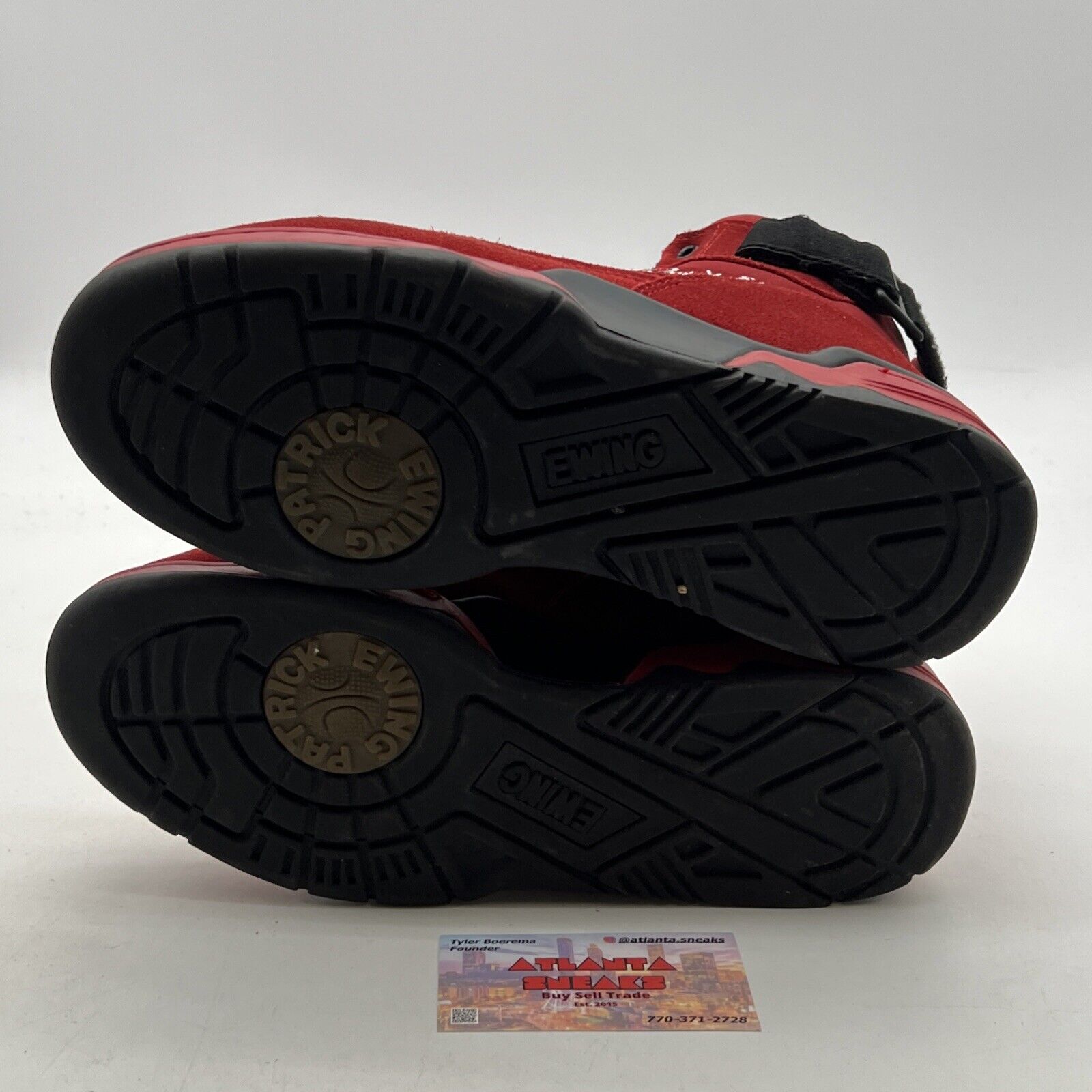 Size 8 -  Patrick Ewing Athletics Ewing 33 HI Red High Top Sneakers