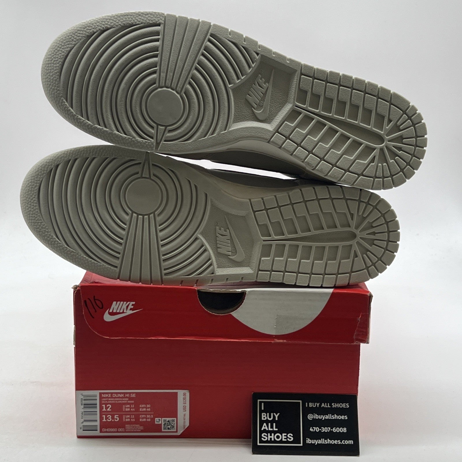 Size 12 - Nike Dunk SE High First Use Pack - Green Noise (DH0960-001)