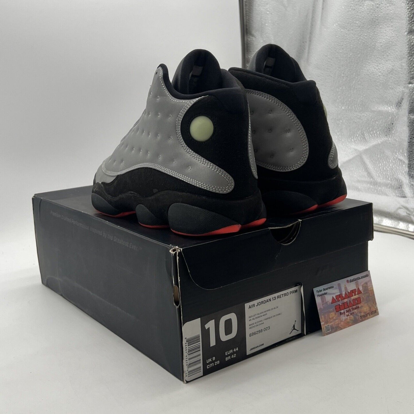 Size 10 - Air Jordan 13 Retro Reflective Silver (696298-023)