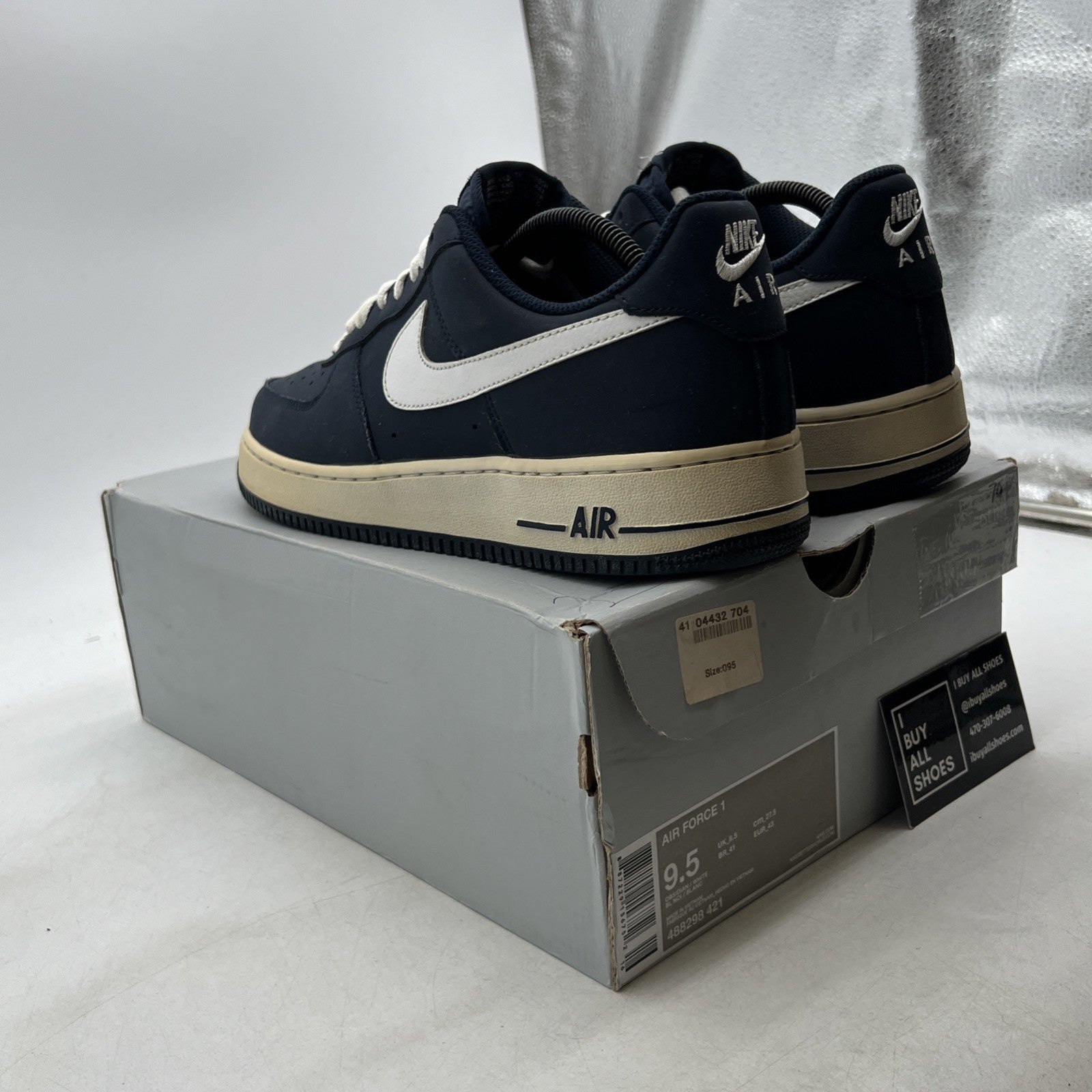 Size 9.5 - Nike Air Force 1 Obsidian White (488298-421)