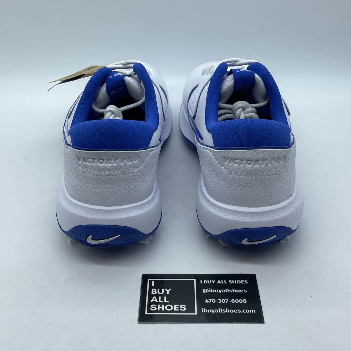 Size 10 - Nike Victory Pro 3 Golf Cleats White Royal Blue (DV6800-140)