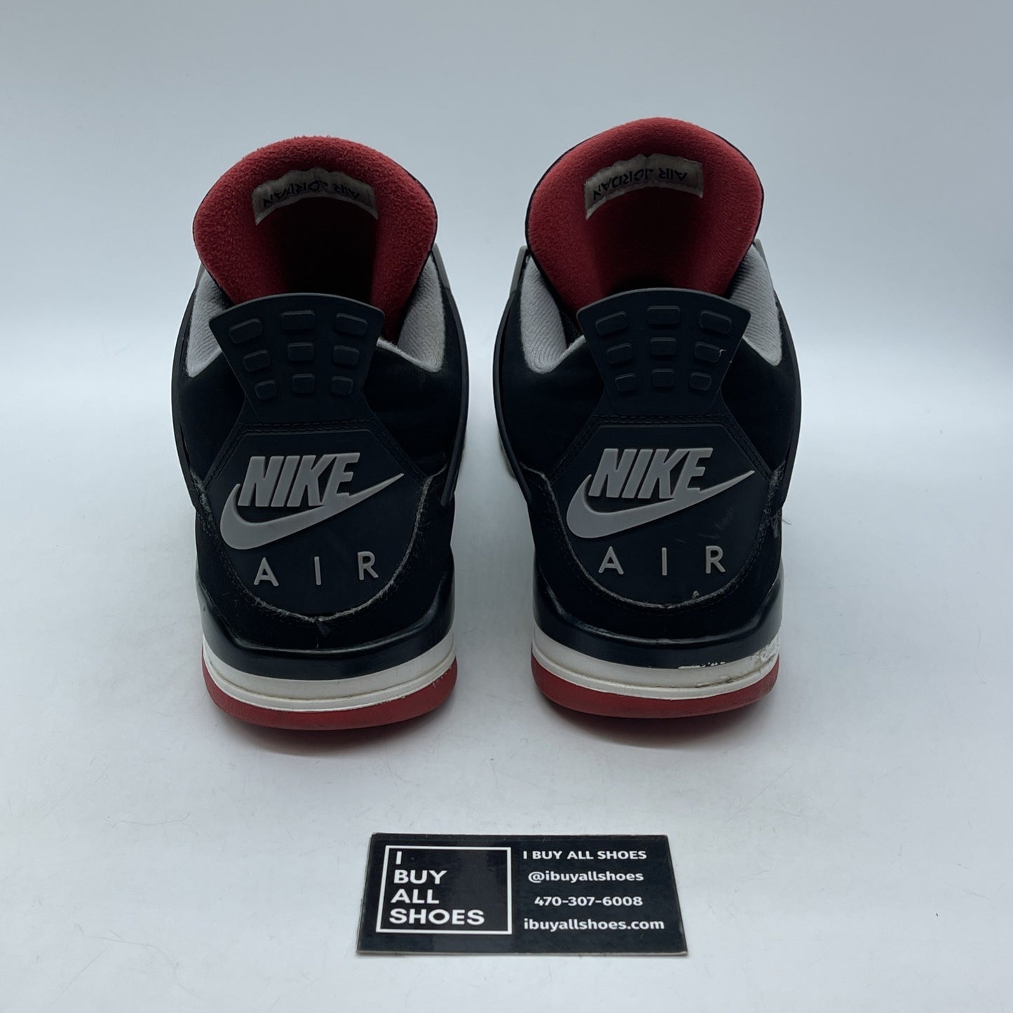 Size 11 - Jordan 4 Retro OG Mid Bred 2019 Black Grey Suede (308497-060)