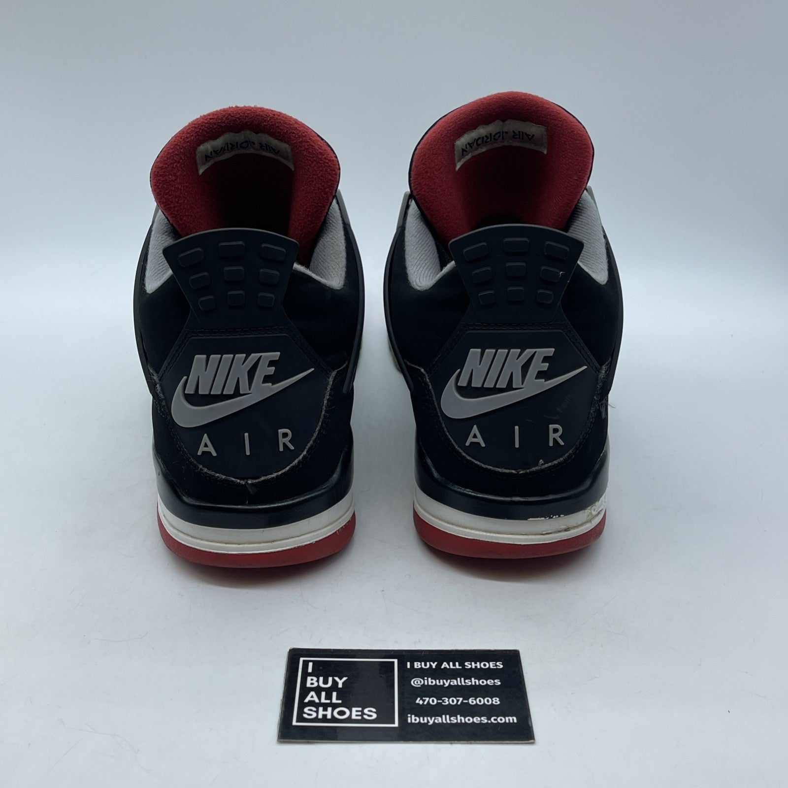 Size 11 - Jordan 4 Retro OG Mid Bred 2019 Black Grey Suede (308497-060)