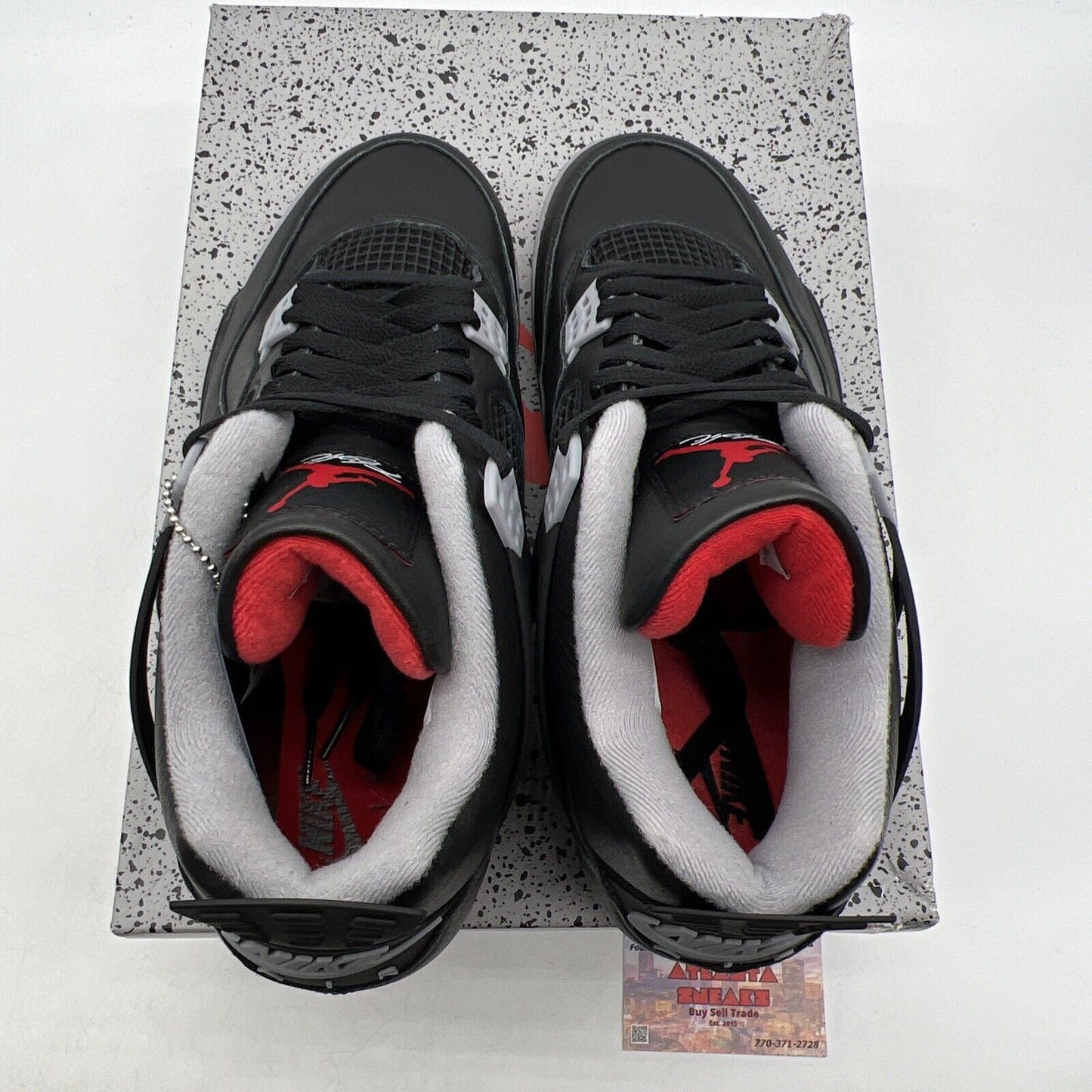 Size 11.5 - Air Jordan 4 Retro Bred Reimagined Red White Leather (FV5029-006)