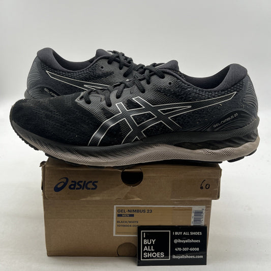 Size 11.5 - Asics Gel Nimbus 23 Black White (1011B004-001)
