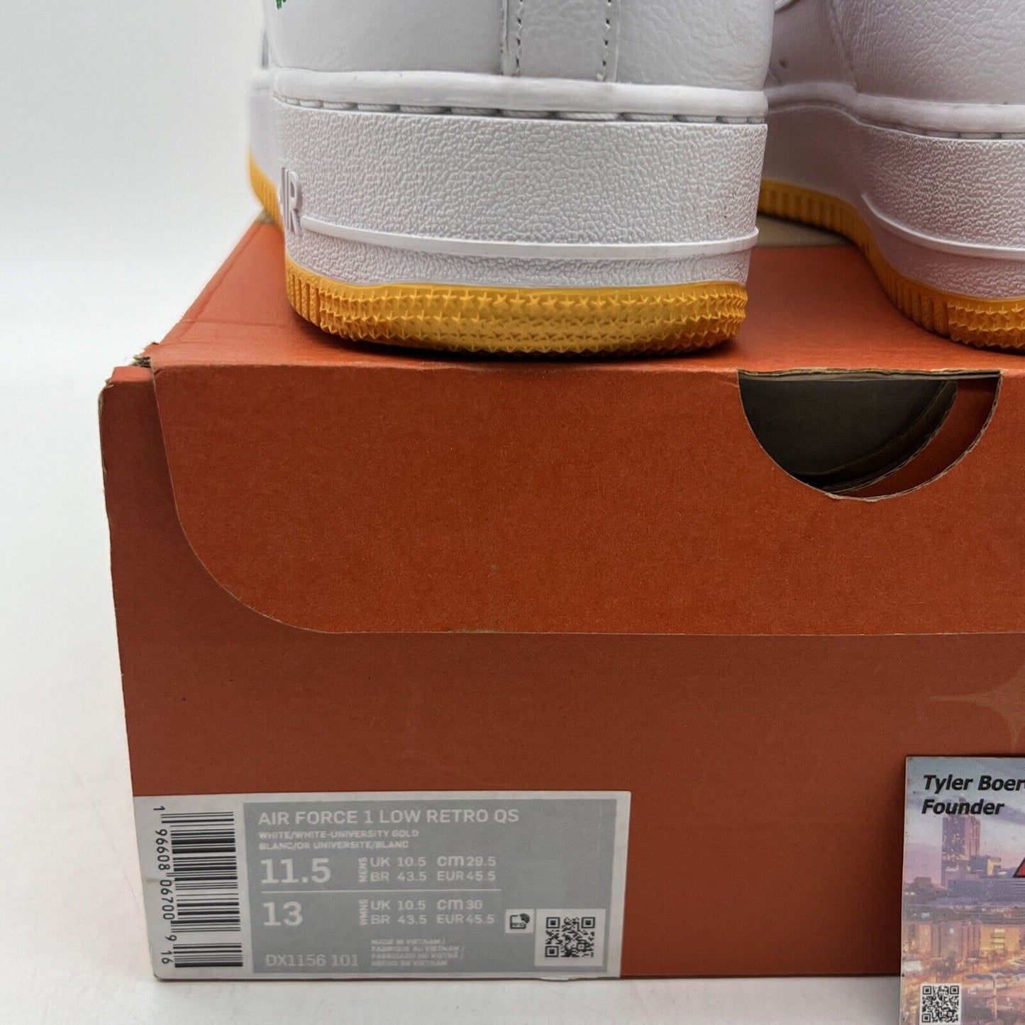Size 11.5 - Nike Air Force 1 Low West Indies - University Gold  (DX1156-101)