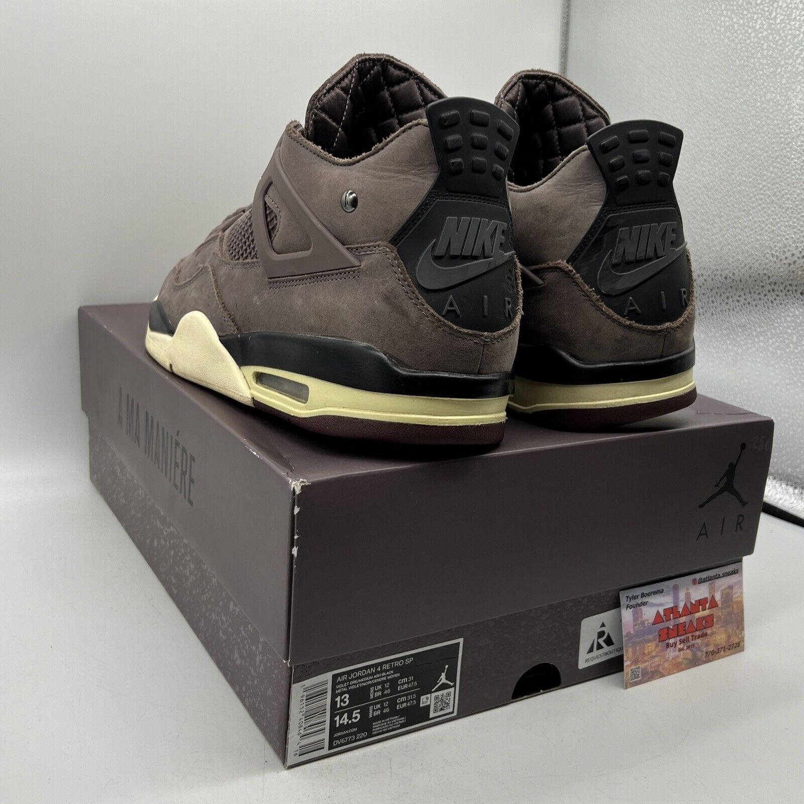 Size 13 - Jordan 4 Retro x A Ma Maniere Mid Violet Ore Black (DV6773-220)