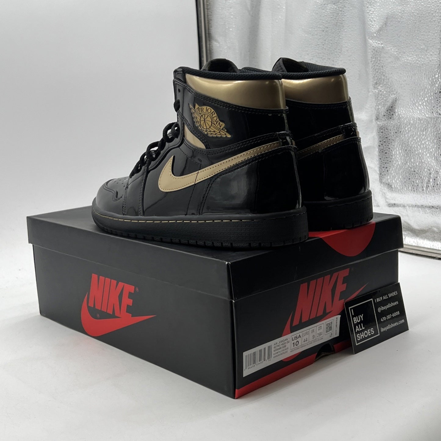 Size 10 - Air Jordan 1 Black 2020 (555088-032)