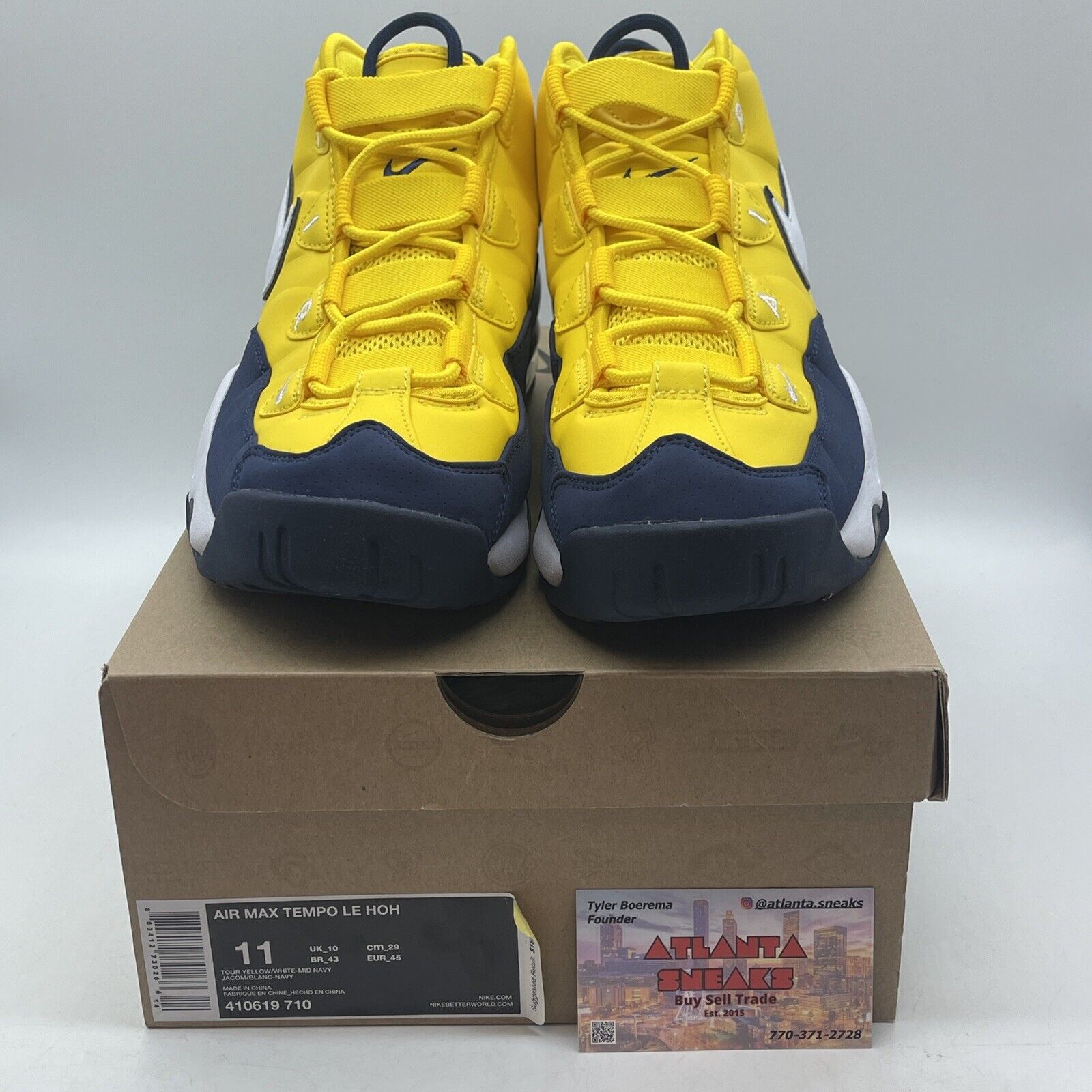 Size 11 - Nike Air Max Tempo Le Hoh Michigan White Yellow Suede (410619-710)