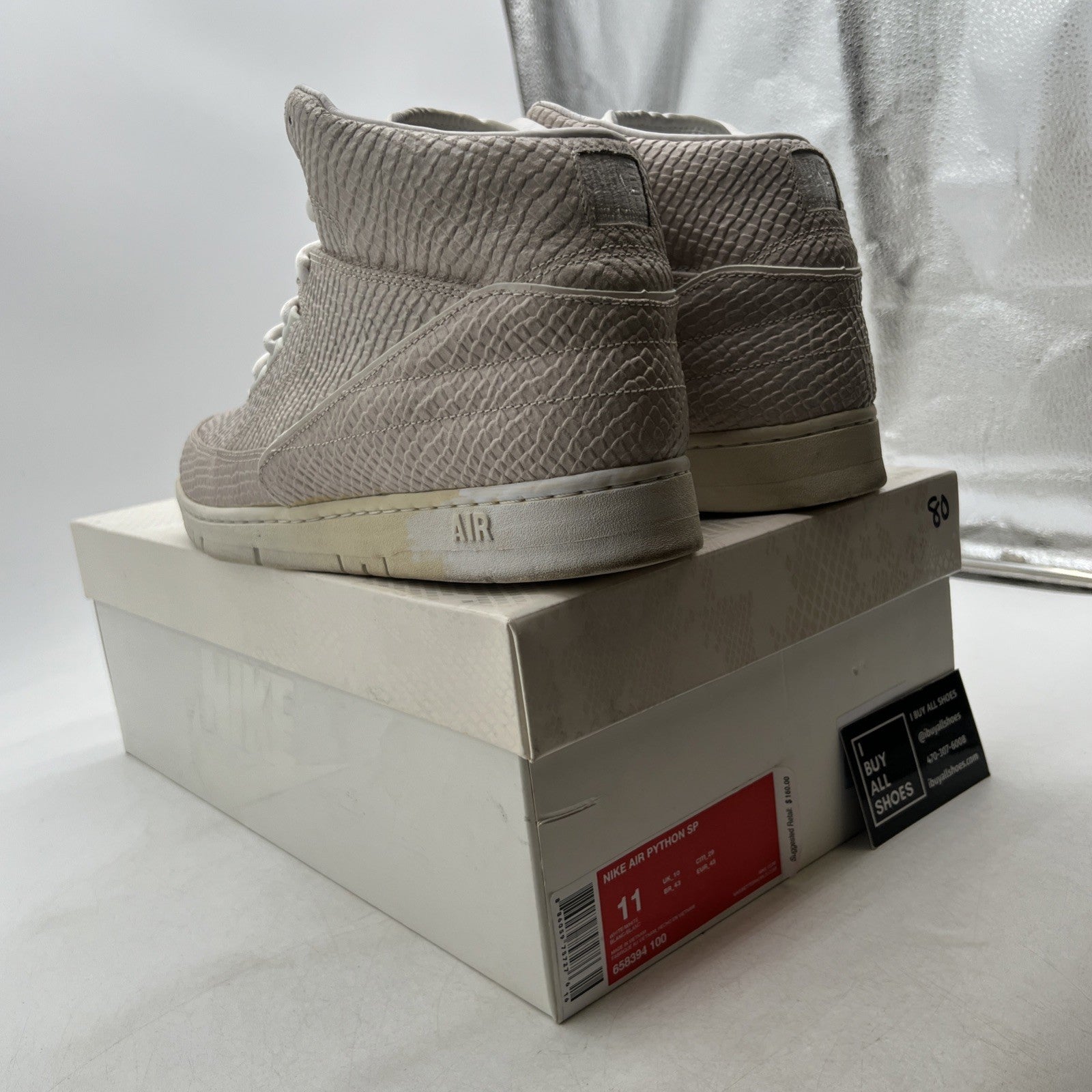 Size 11 - Nike Air Python White (658394-100)