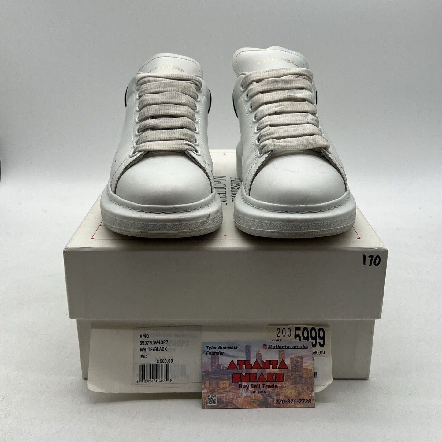 Size 8.5 - Alexander McQueen Womens Colorblock Round Toe Platform Sneakers White