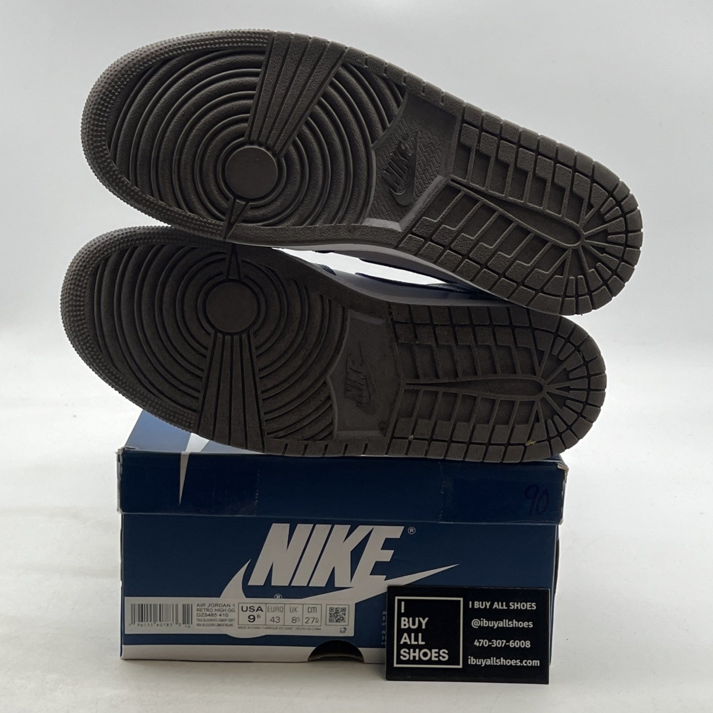 Size 9.5 - Air Jordan 1 Retro OG High True Blue (DZ5485-410)
