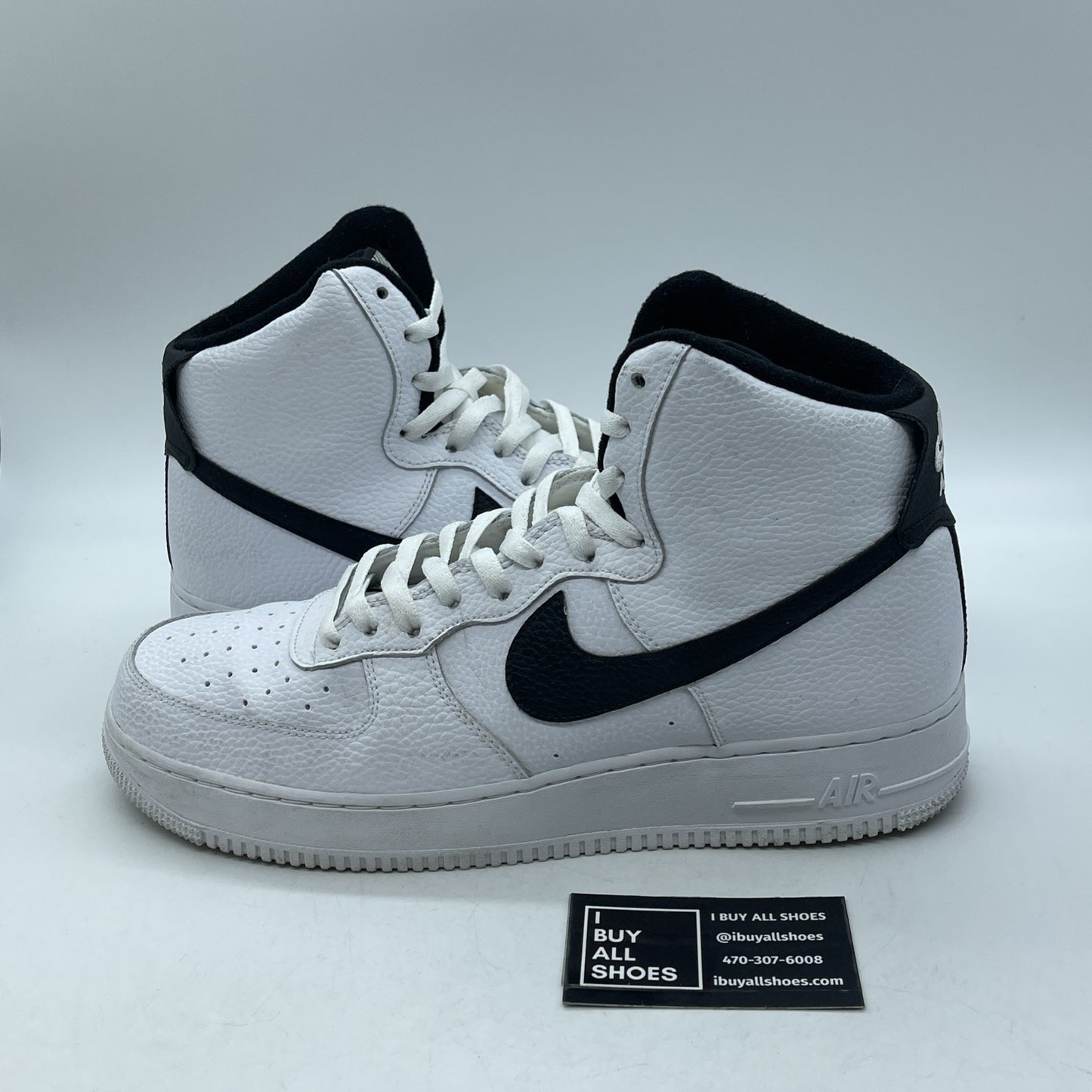 Size 12 - Nike Air Force 1 White Black Leather (CT2303-100)