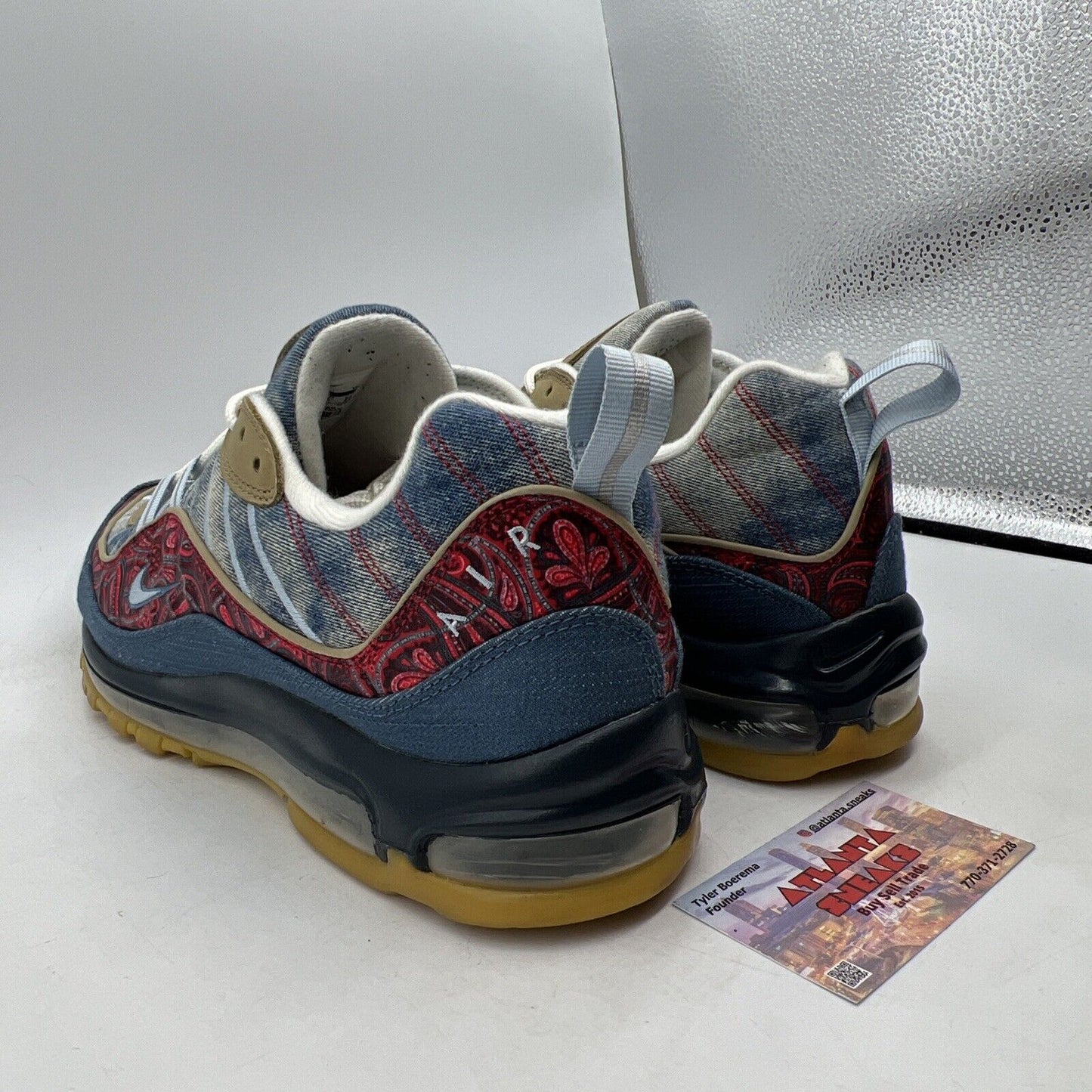 Size 11 - Nike Air Max 98 Wild West Blue Red Gum Jean Tan (BV6045-400)