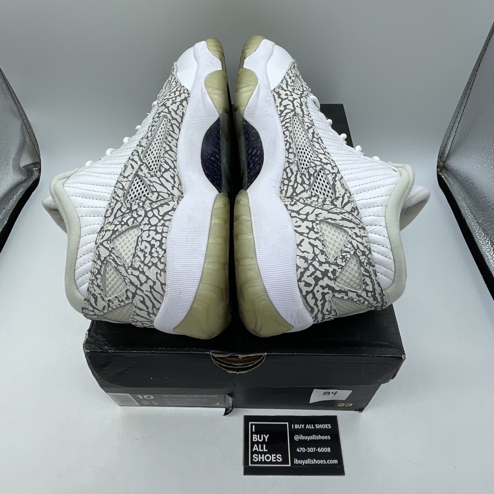 Size 10 - Air Jordan 11 Retro IE 2015 Low Cobalt Grey White Suede (306008-102)