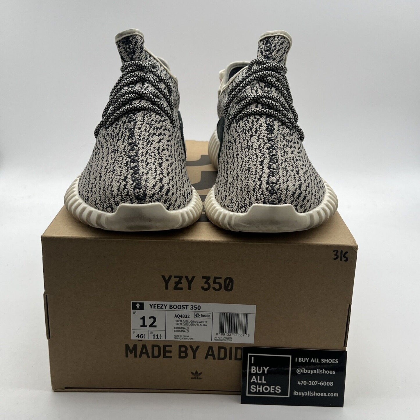 Size 12 - Adidas Yeezy Boost 350 Low Turtle Dove (AQ4832)