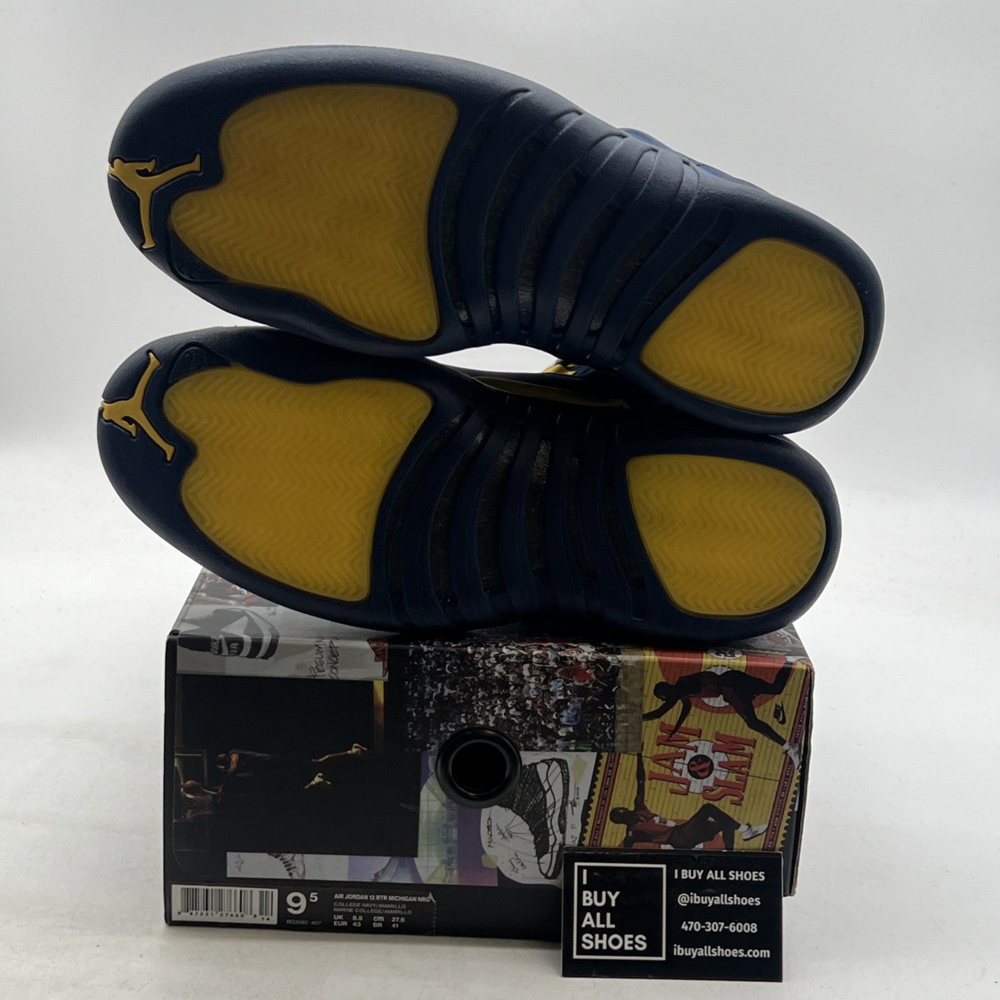 Size 9.5 - Air Jordan 12 Retro Michigan (BQ3180-407)