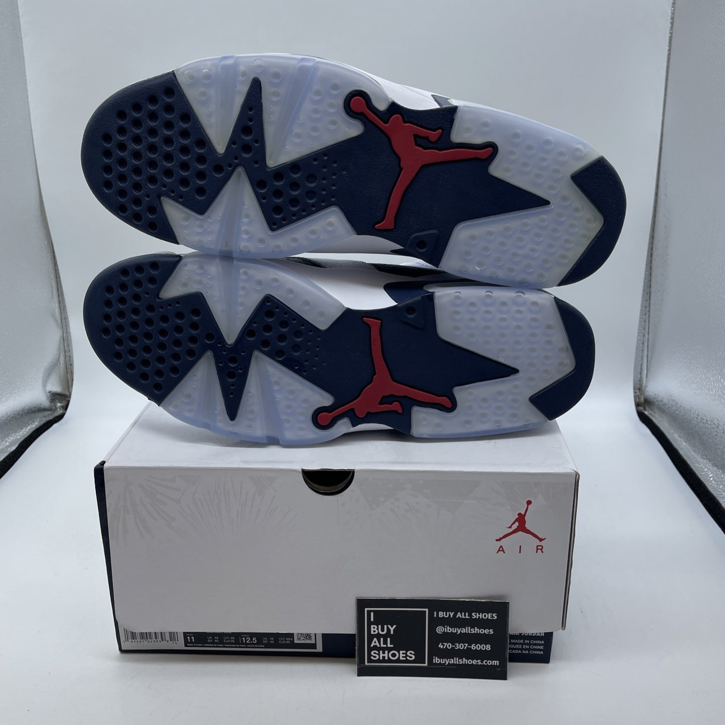 Size 11 - Air Jordan 6 Retro 2024 Olympic White Blue Leather (CT8529-164)