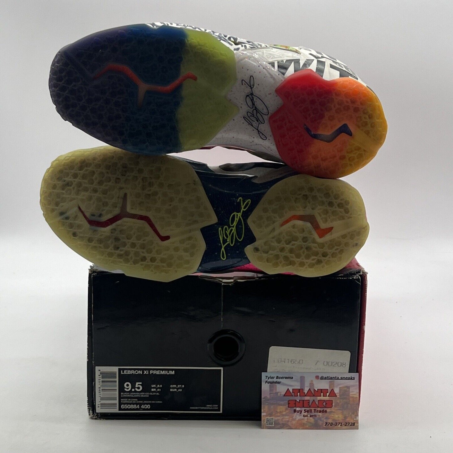 Size 9.5 - Nike LeBron 11 Premium What The LeBron (650884-400)