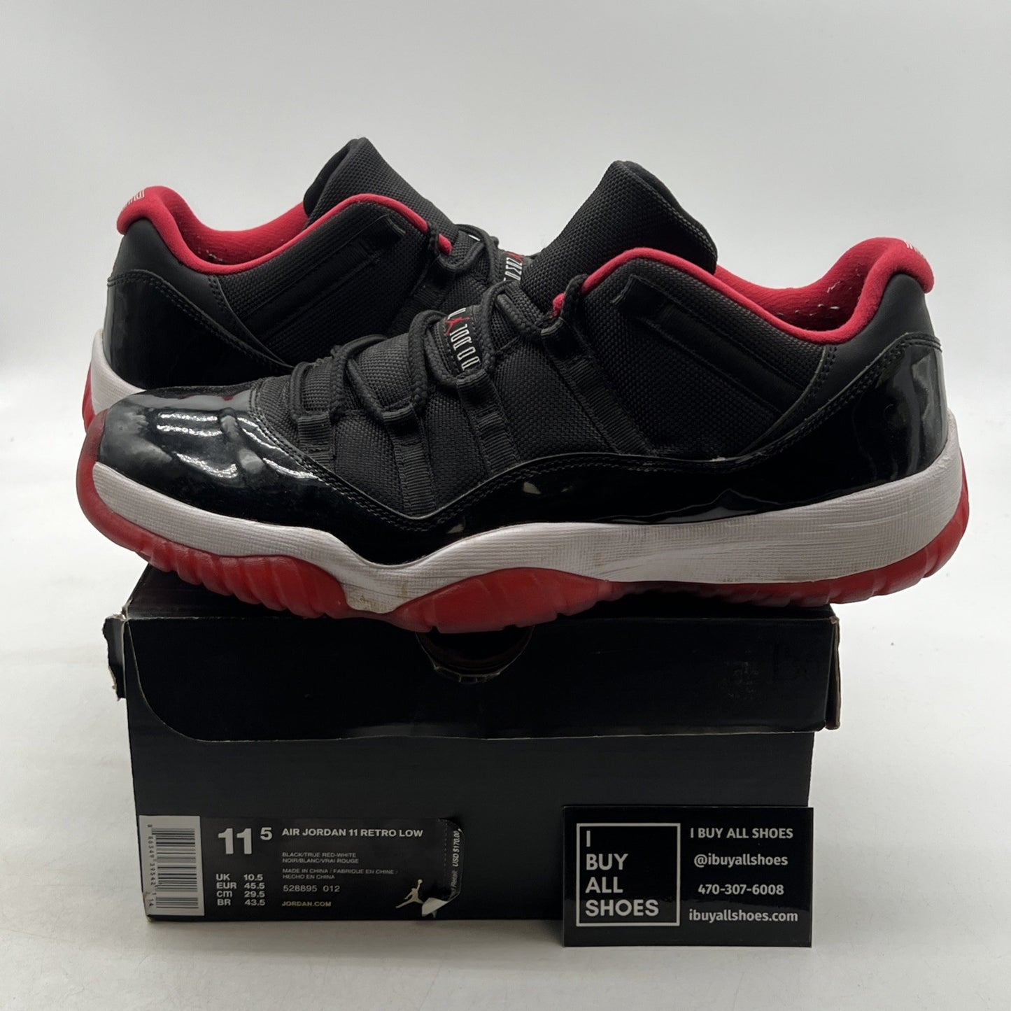 Size 11.5 - Air Jordan 11 Retro 2015 Low Bred (528895-012)