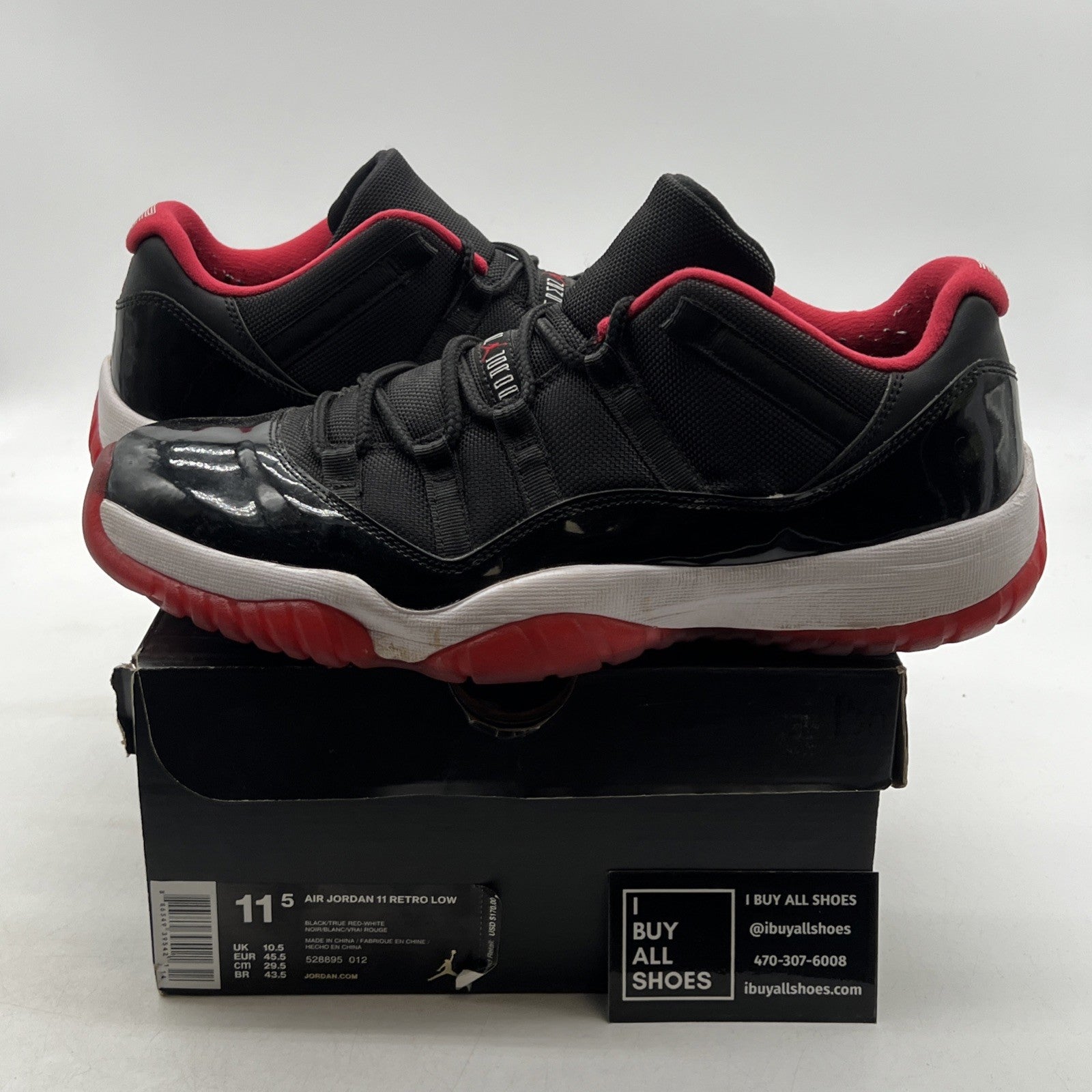 Size 11.5 - Air Jordan 11 Retro 2015 Low Bred (528895-012)