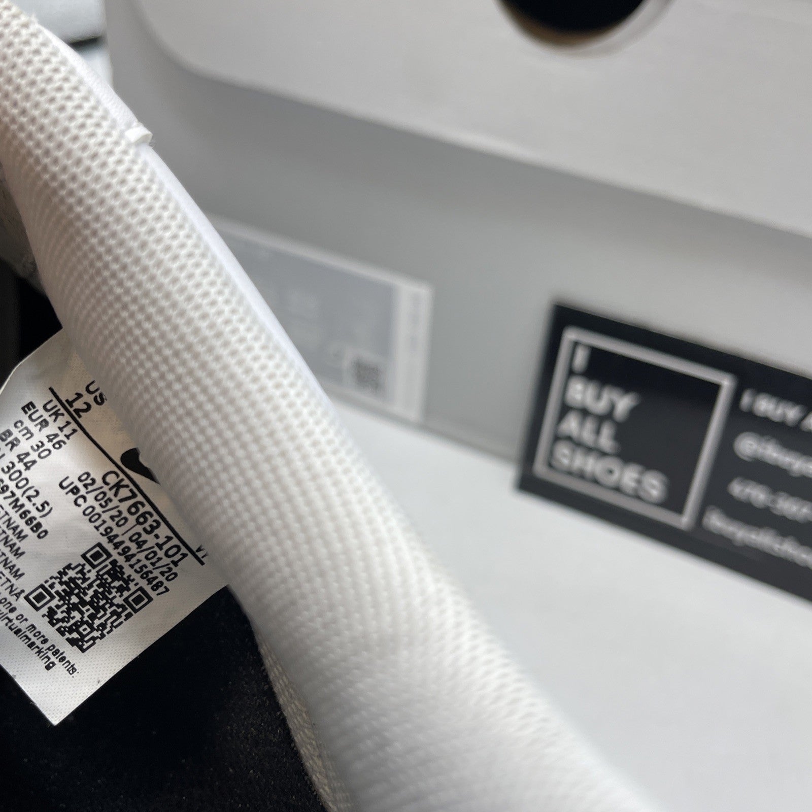 Size 12 - Nike Air Force 1 Low White Black Sole Leather (CK7663-101)
