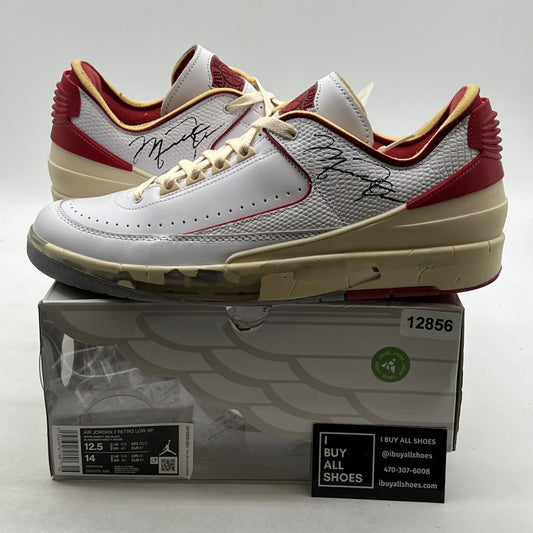 Size 12.5 - Air Jordan 2 Retro Low SP Off-White Varsity Red 2021 (DJ4375-106)