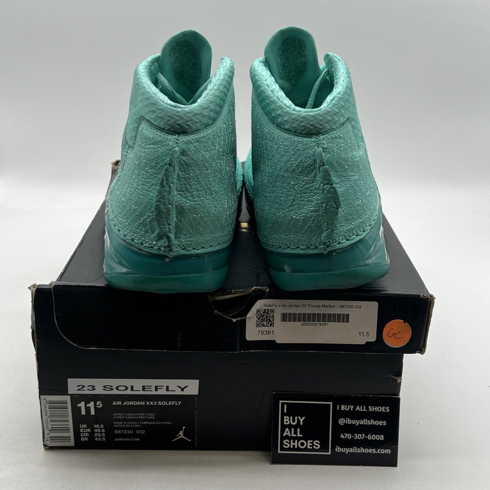 Size 11.5 - SoleFly x Air Jordan 23 Retro Florida Marlins (887230-332)