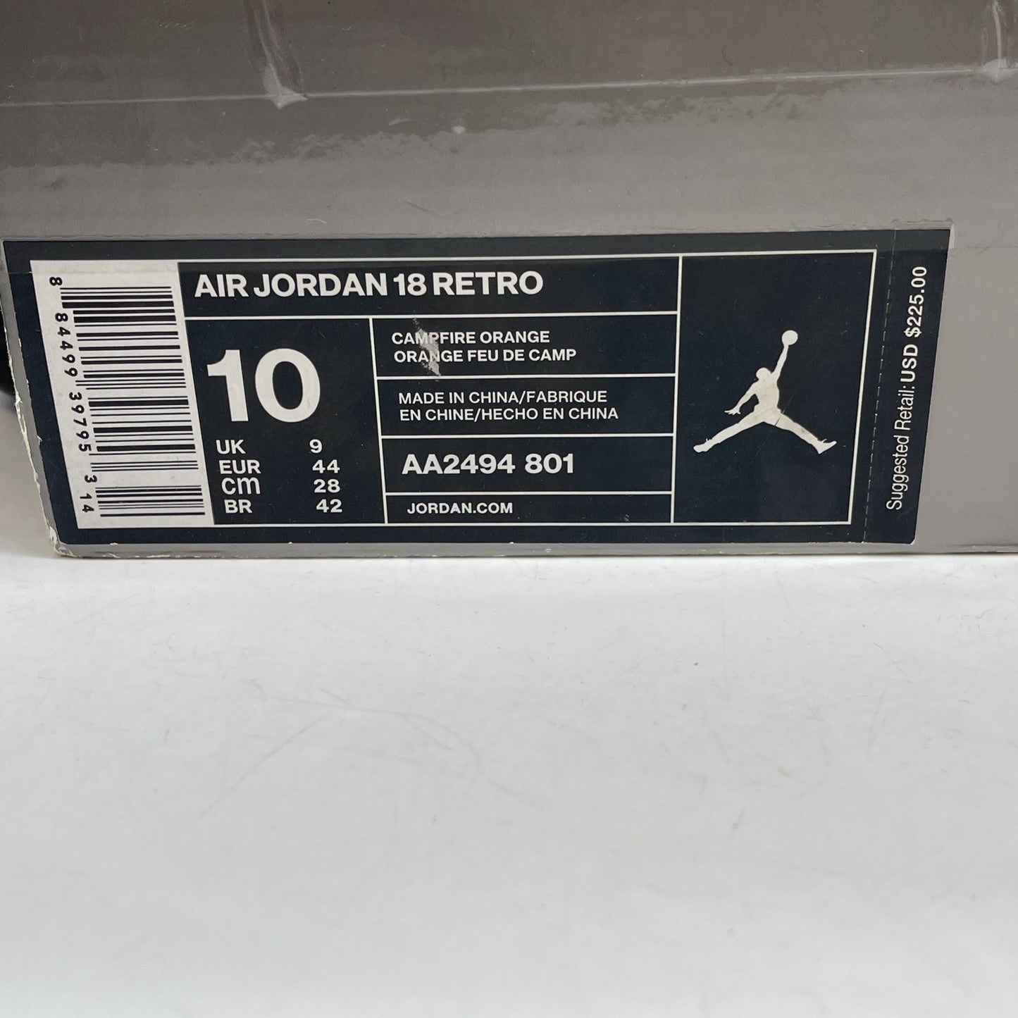 Size 10 - Air Jordan 18 Retro Orange Suede White (AA2494-801)