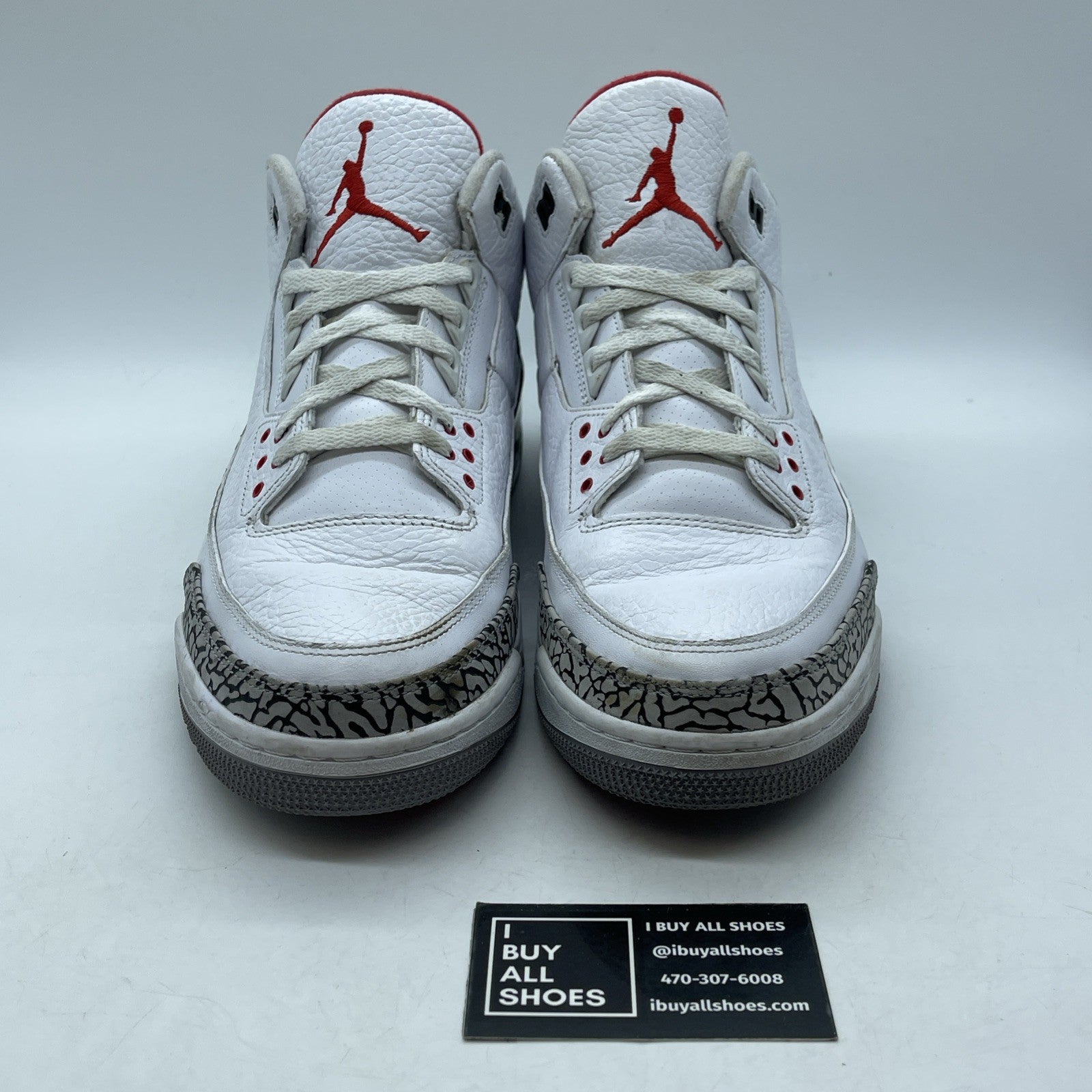 Size 13 - Jordan 3 Retro White Cement 2011 Grey Suede Leather (136064-105)