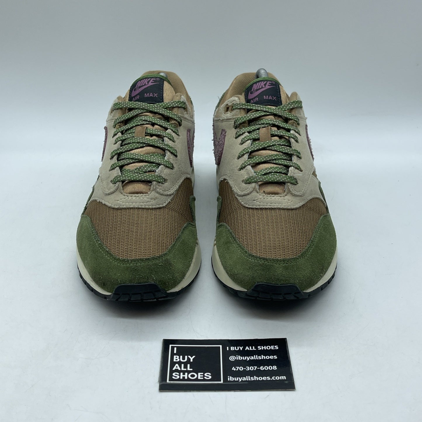 Size 9 - Nike Air Max 1 NH Treeline Green Pink Brown Suede (DR9773-300)