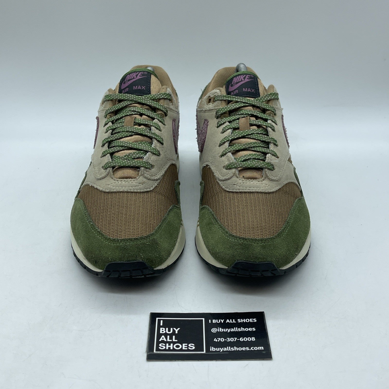 Size 9 - Nike Air Max 1 NH Treeline Green Pink Brown Suede (DR9773-300)