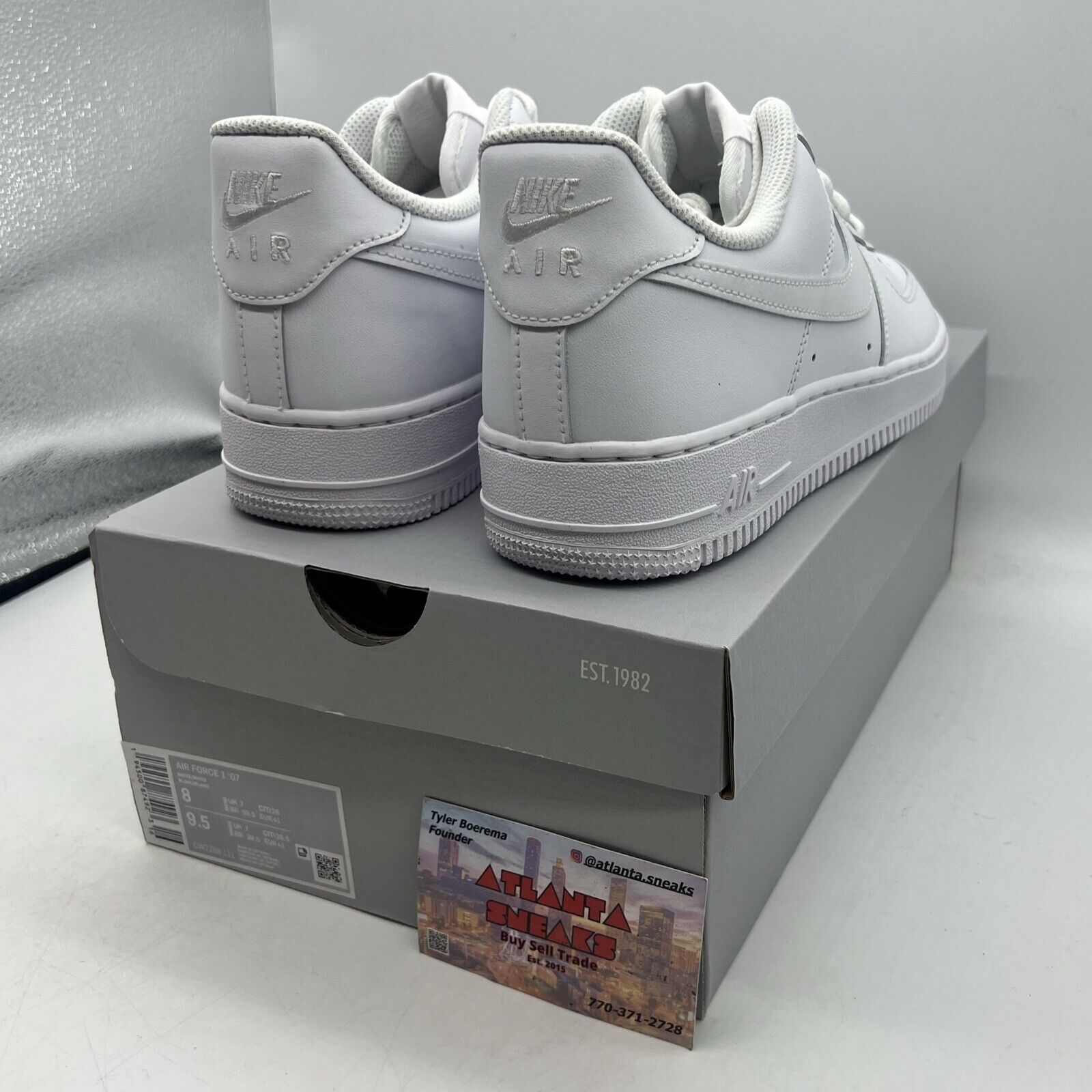 Size 8 - Nike Air Force 1 '07 Low Triple White Brand New Og All